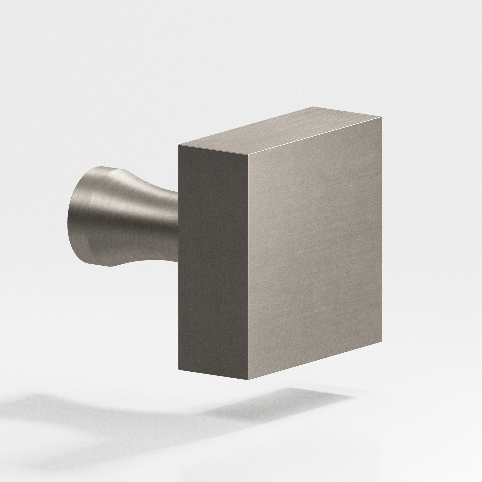 Colonial Bronze Series 122 1.5" Square Cabinet Knob With Flared Post Matte Pewter / 1.5"