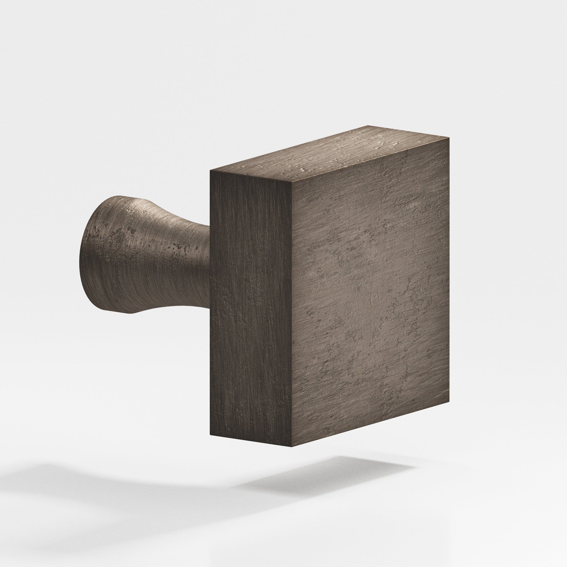 Colonial Bronze Series 120 1" Square Cabinet Knob With Flared Post Distressed Pewter / 1"