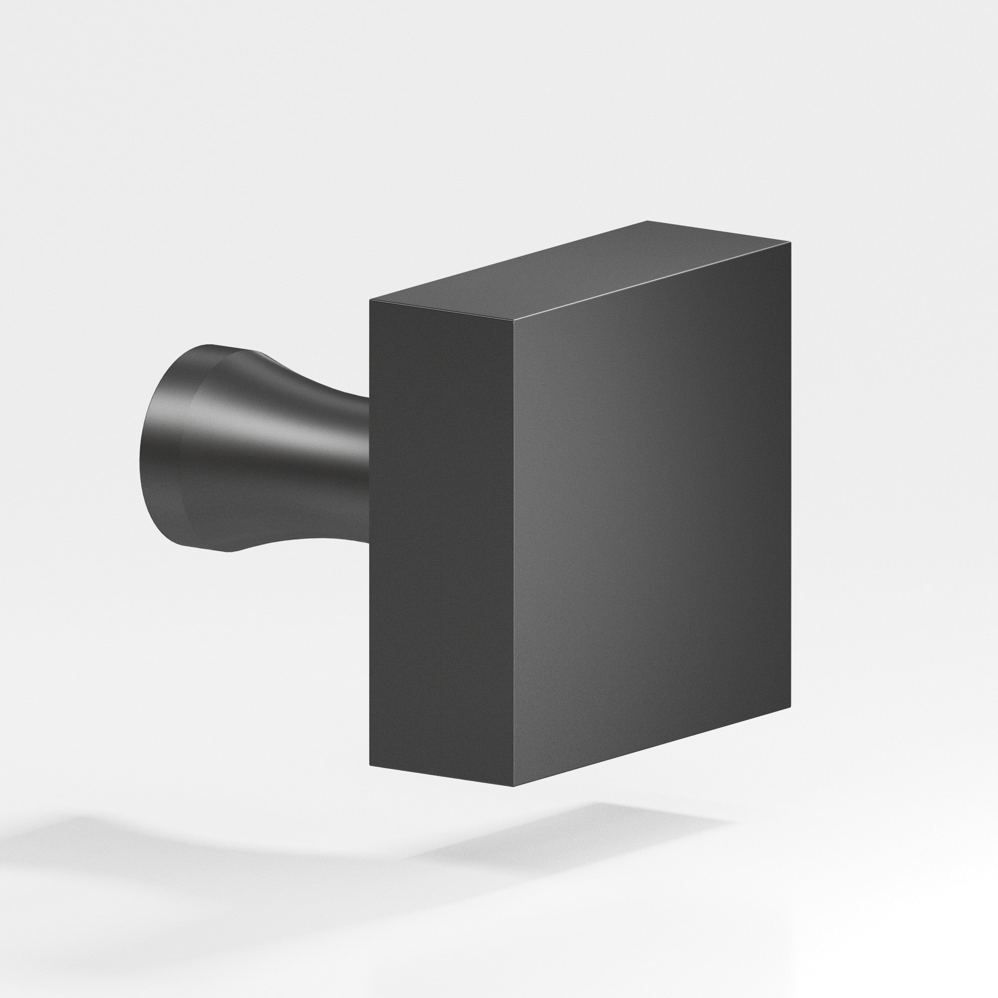 Colonial Bronze Series 122 1.5" Square Cabinet Knob With Flared Post Matte Graphite / 1.5"