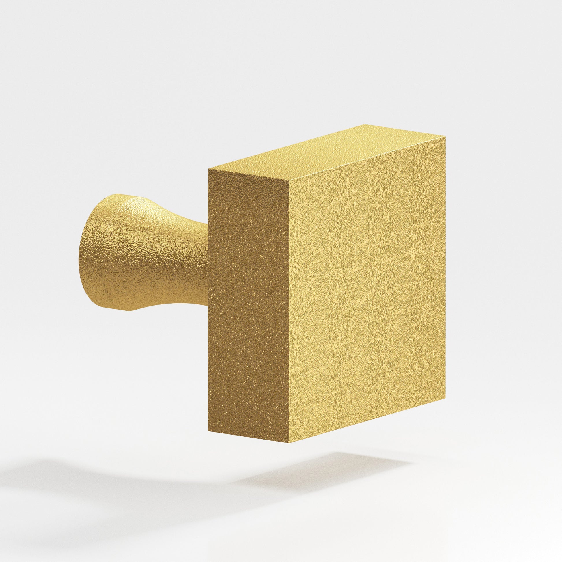 Colonial Bronze Series 122 1.5" Square Cabinet Knob With Flared Post Frost Brass™ / 1.5"