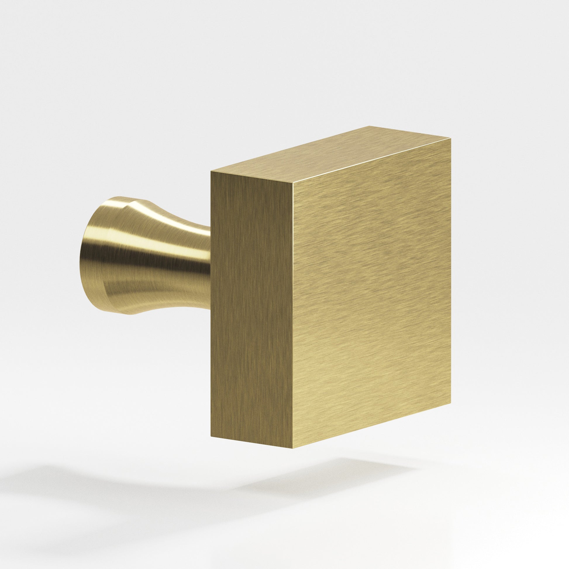 Colonial Bronze Series 121 1.25" Square Cabinet Knob With Flared Post Antique Brass / 1.25"