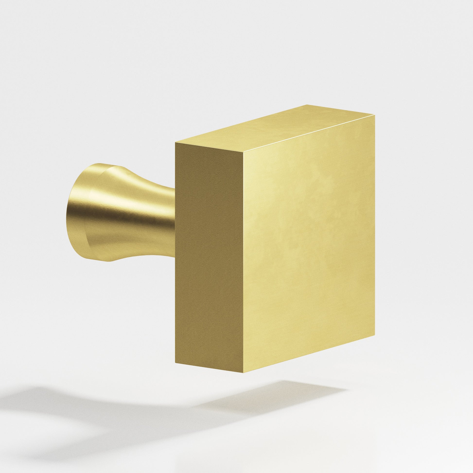 Colonial Bronze Series 122 1.5" Square Cabinet Knob With Flared Post Matte Satin Brass / 1.5"