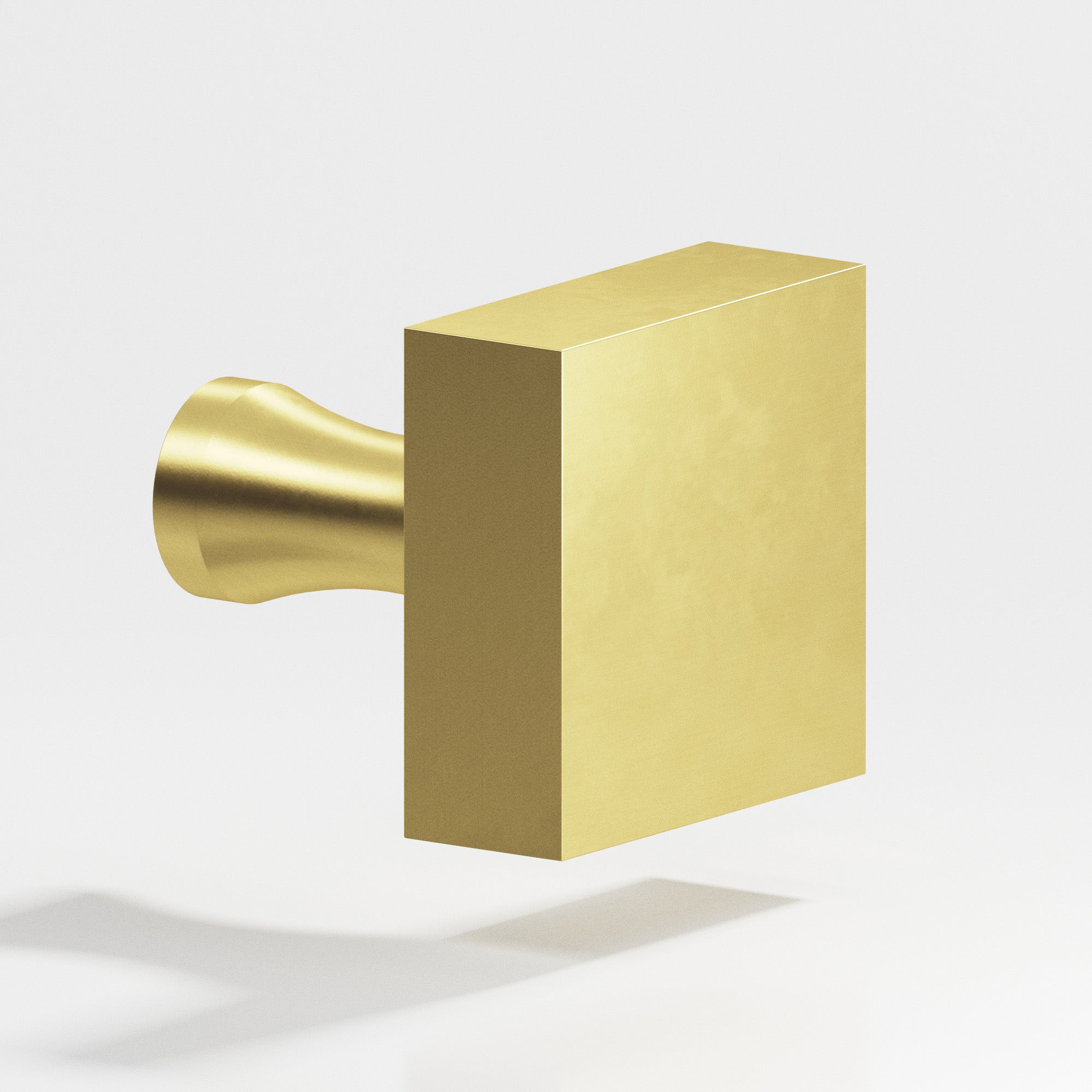 Colonial Bronze Series 122 1.5" Square Cabinet Knob With Flared Post Matte Satin Brass / 1.5"