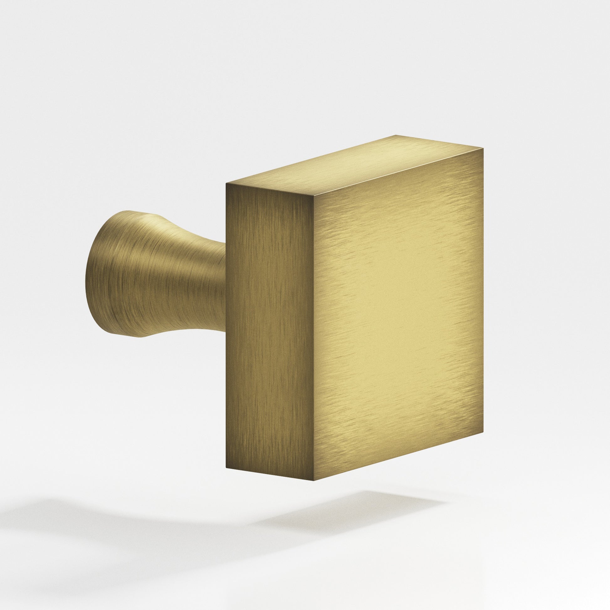 Colonial Bronze Series 122 1.5" Square Cabinet Knob With Flared Post Matte Antique Satin Brass / 1.5"