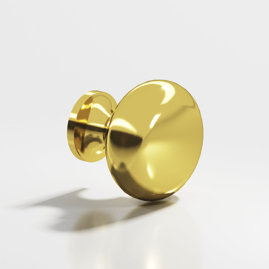 Colonial Bronze Series 193 1.5" Round Cabinet Knob Back-To-Back Shower Kit French Gold / 1.5"
