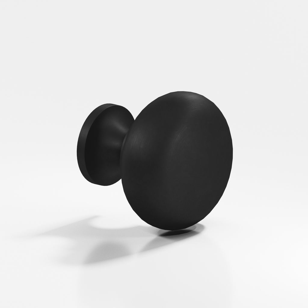 Colonial Bronze Series 193 1.5" Round Cabinet Knob Back-To-Back Shower Kit Matte Satin Black / 1.5"