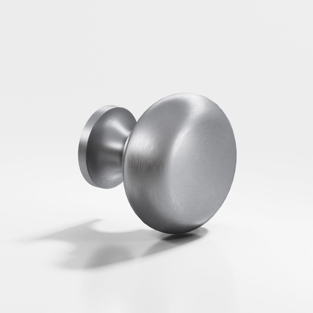 Colonial Bronze Series 193 1.5" Round Cabinet Knob Back-To-Back Shower Kit Matte Satin Chrome / 1.5"