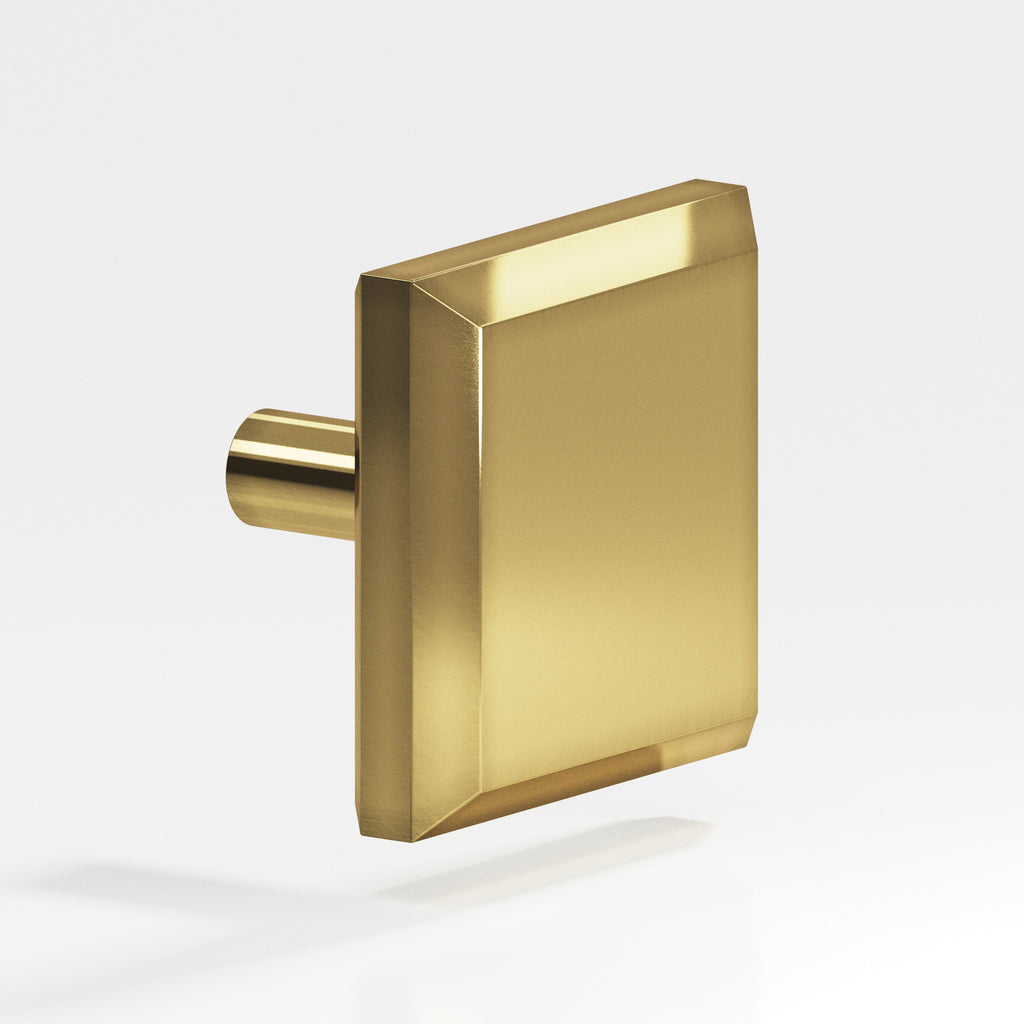 Colonial Bronze Series 127 1.5" Square Beveled Cabinet Knob With Straight Post Antique Bronze / 1.5"