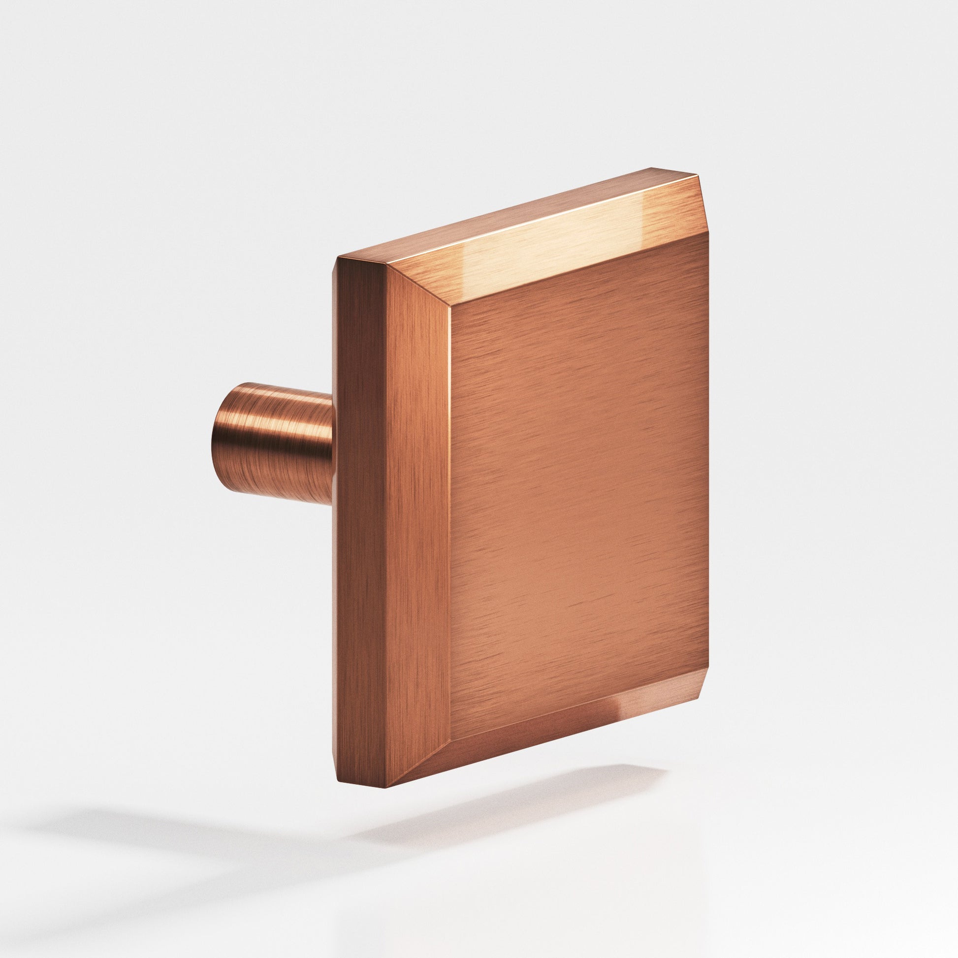 Colonial Bronze Series 126 1.25" Square Beveled Cabinet Knob With Straight Post Antique Copper / 1.25"