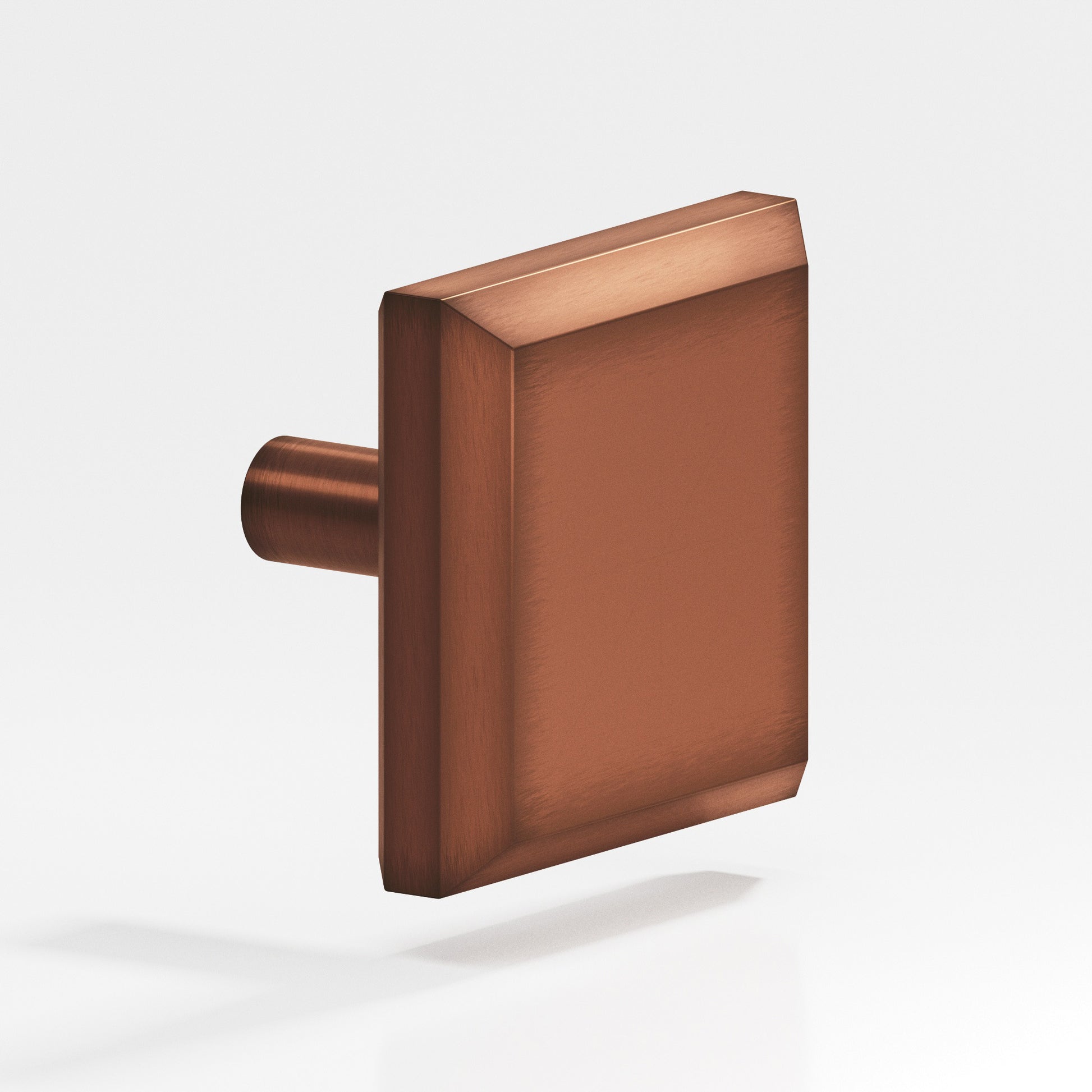 Colonial Bronze Series 126 1.25" Square Beveled Cabinet Knob With Straight Post Matte Antique Copper / 1.25"