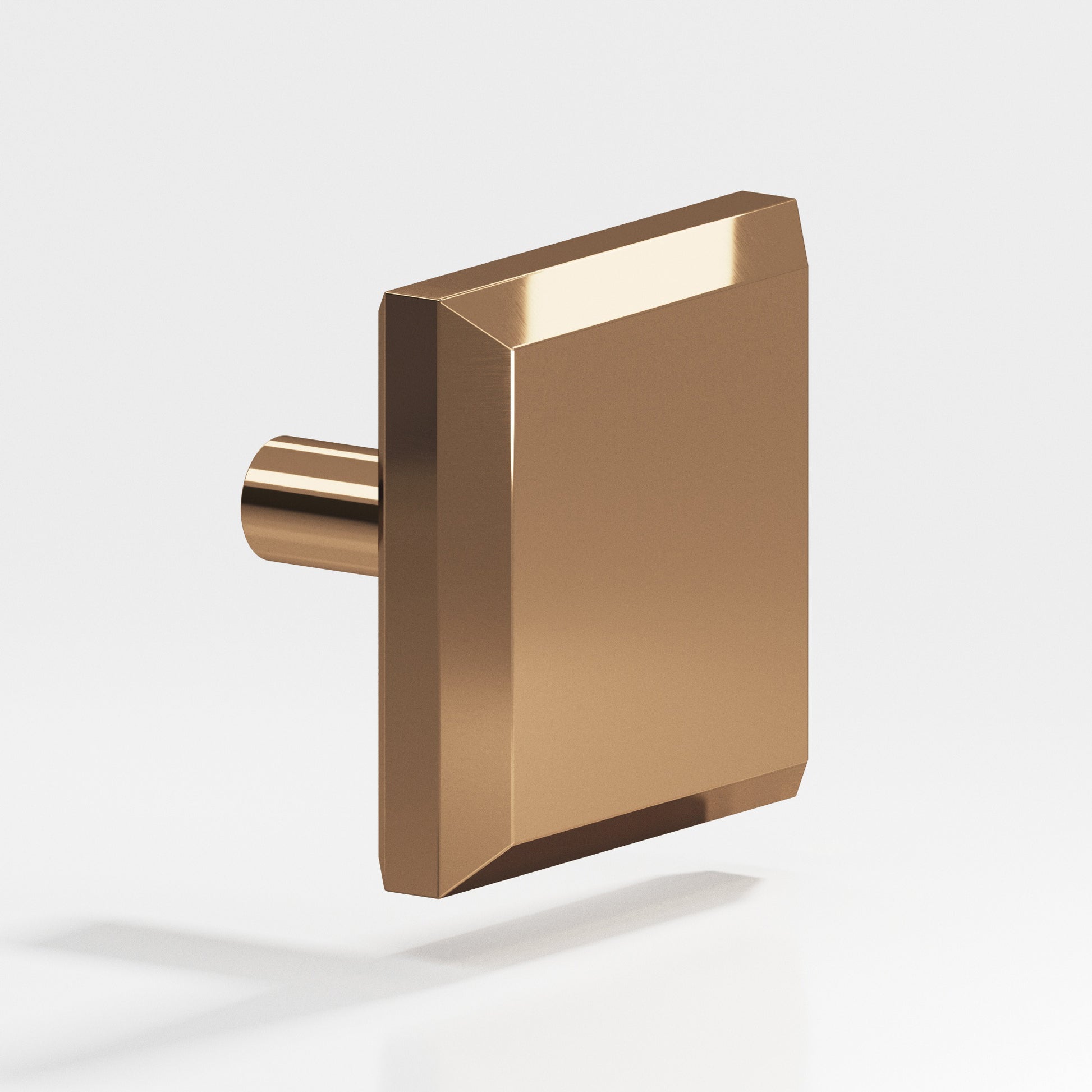 Colonial Bronze Series 126 1.25" Square Beveled Cabinet Knob With Straight Post Polished Bronze / 1.25"