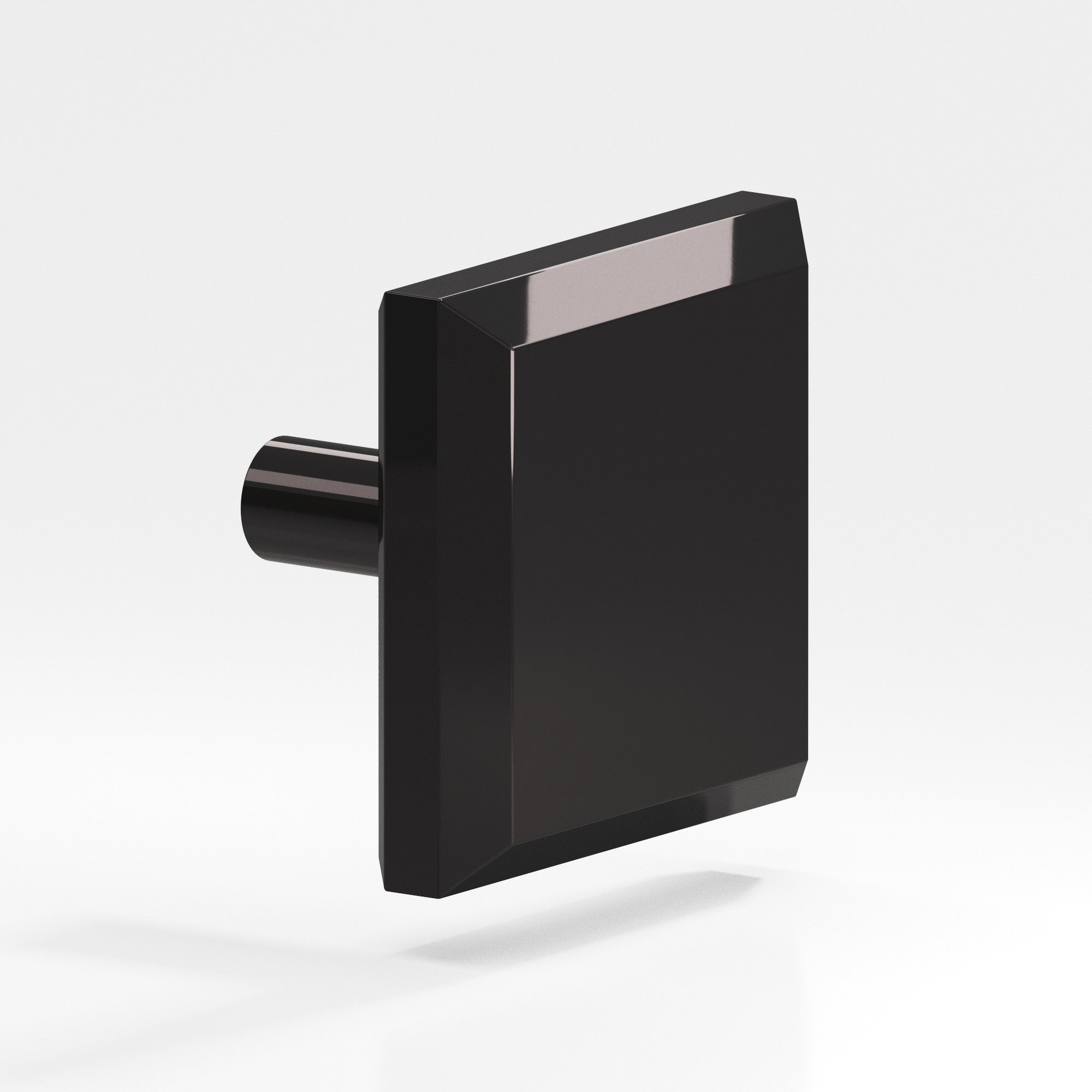 Colonial Bronze Series 126 1.25" Square Beveled Cabinet Knob With Straight Post Satin Black / 1.25"