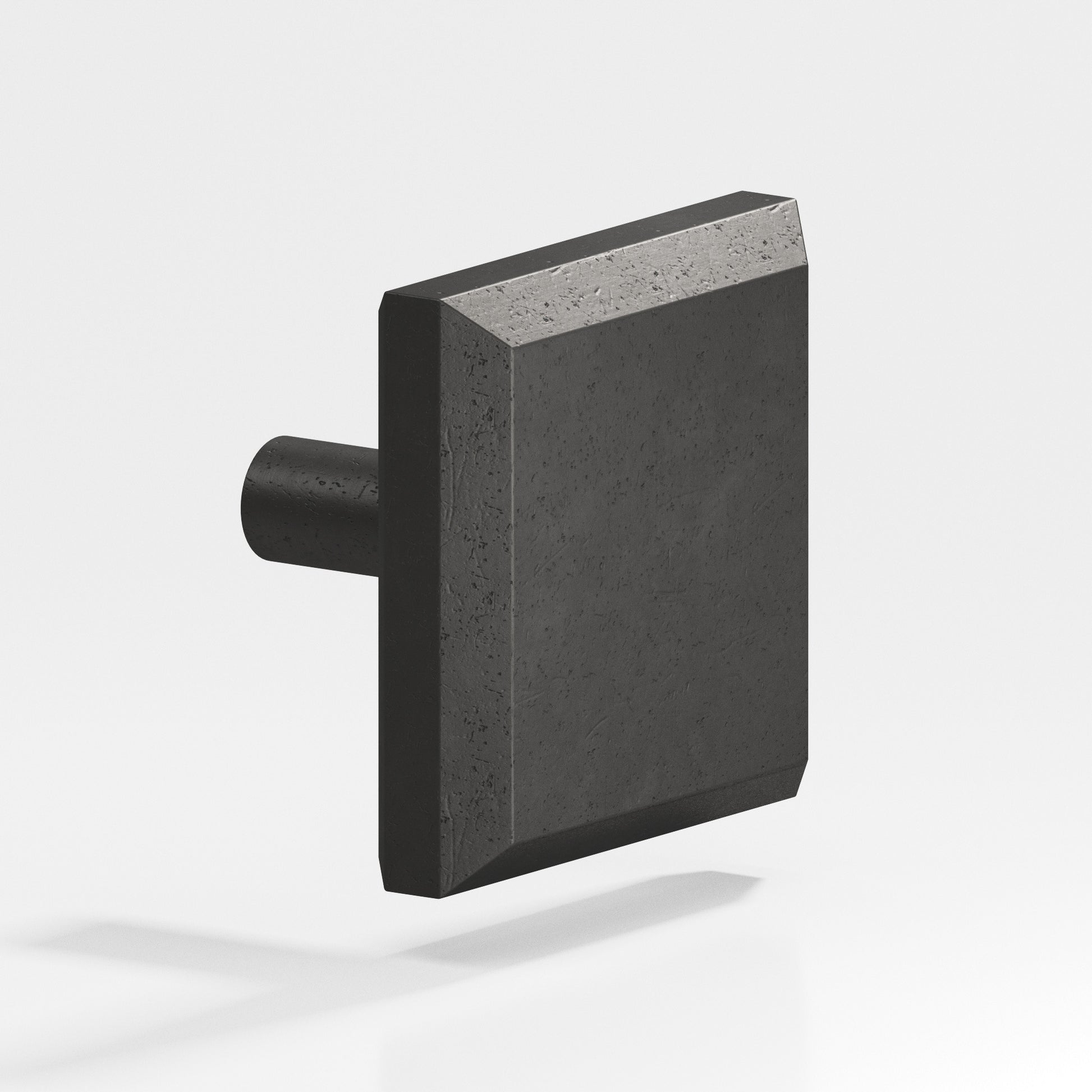 Colonial Bronze Series 126 1.25" Square Beveled Cabinet Knob With Straight Post Distressed Satin Black / 1.25"