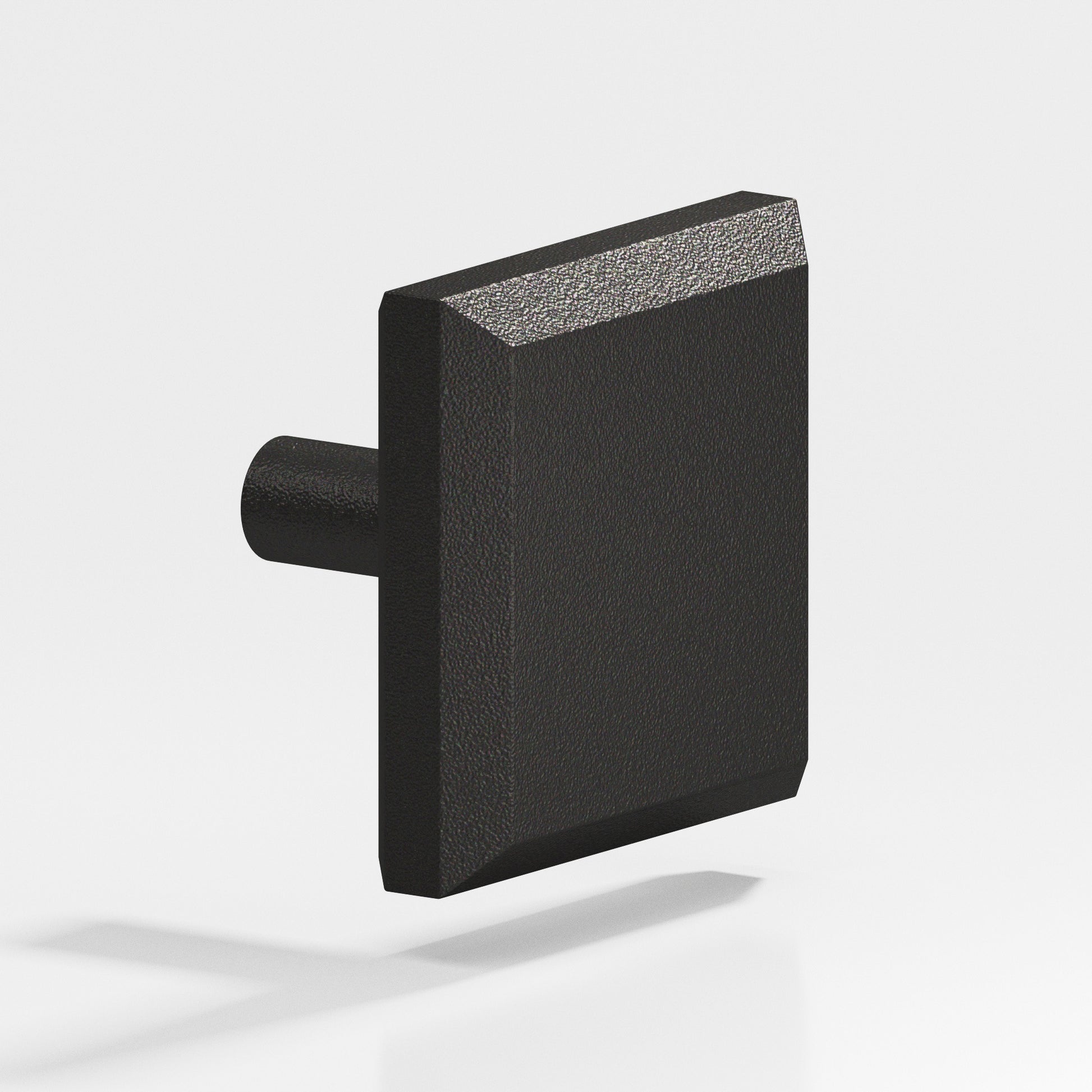 Colonial Bronze Series 126 1.25" Square Beveled Cabinet Knob With Straight Post Frost Black™ / 1.25"