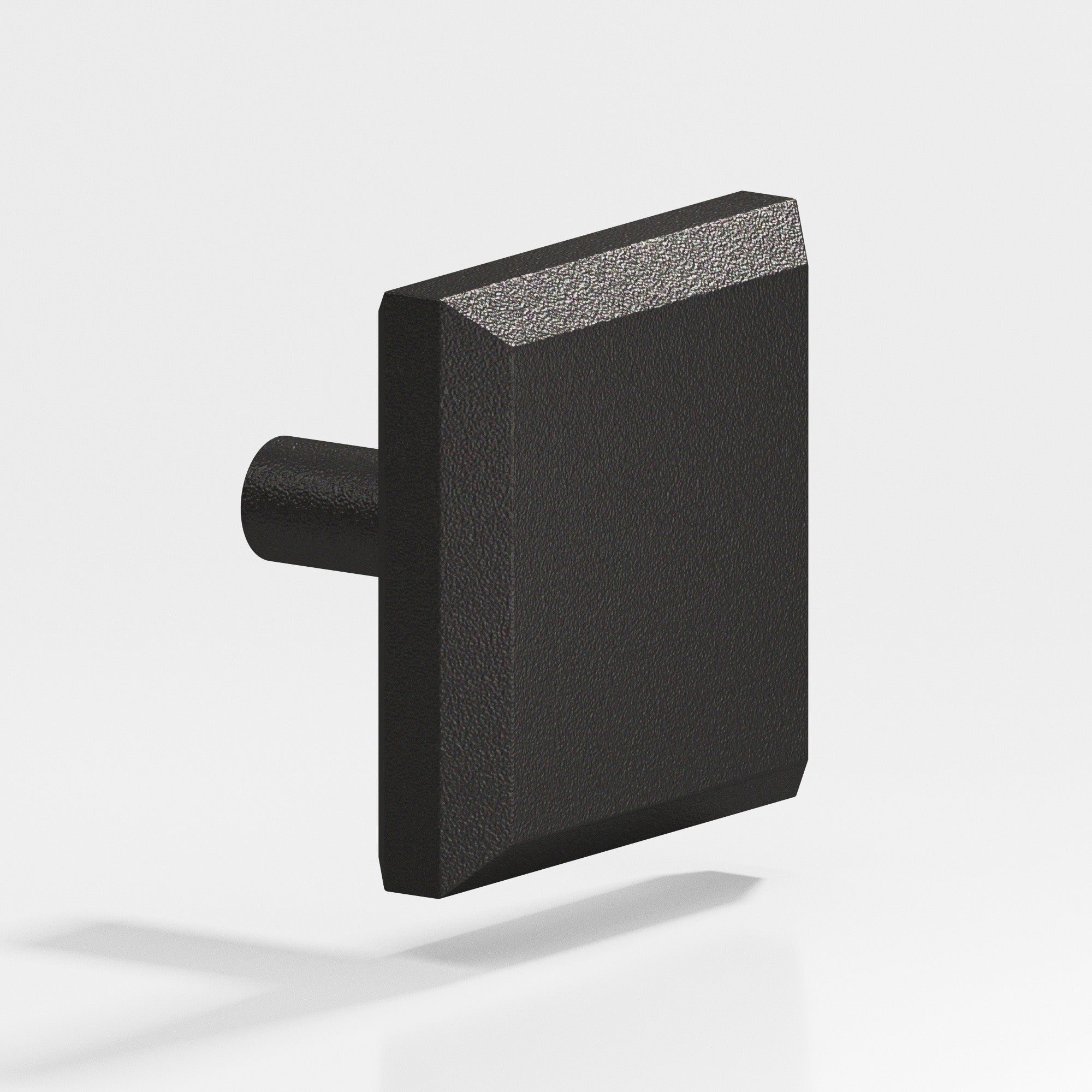 Colonial Bronze Series 126 1.25" Square Beveled Cabinet Knob With Straight Post Frost Black™ / 1.25"