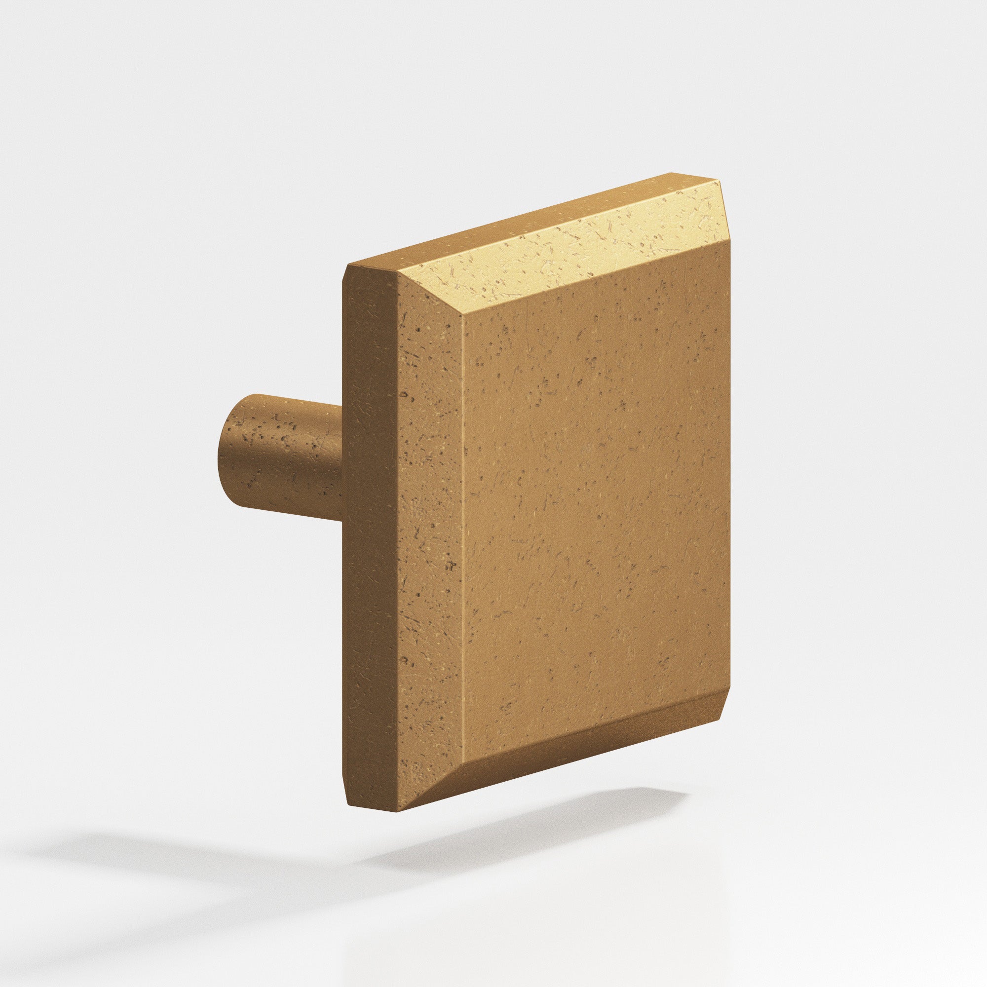 Colonial Bronze Series 126 1.25" Square Beveled Cabinet Knob With Straight Post Distressed Light Statuary Bronze / 1.25"