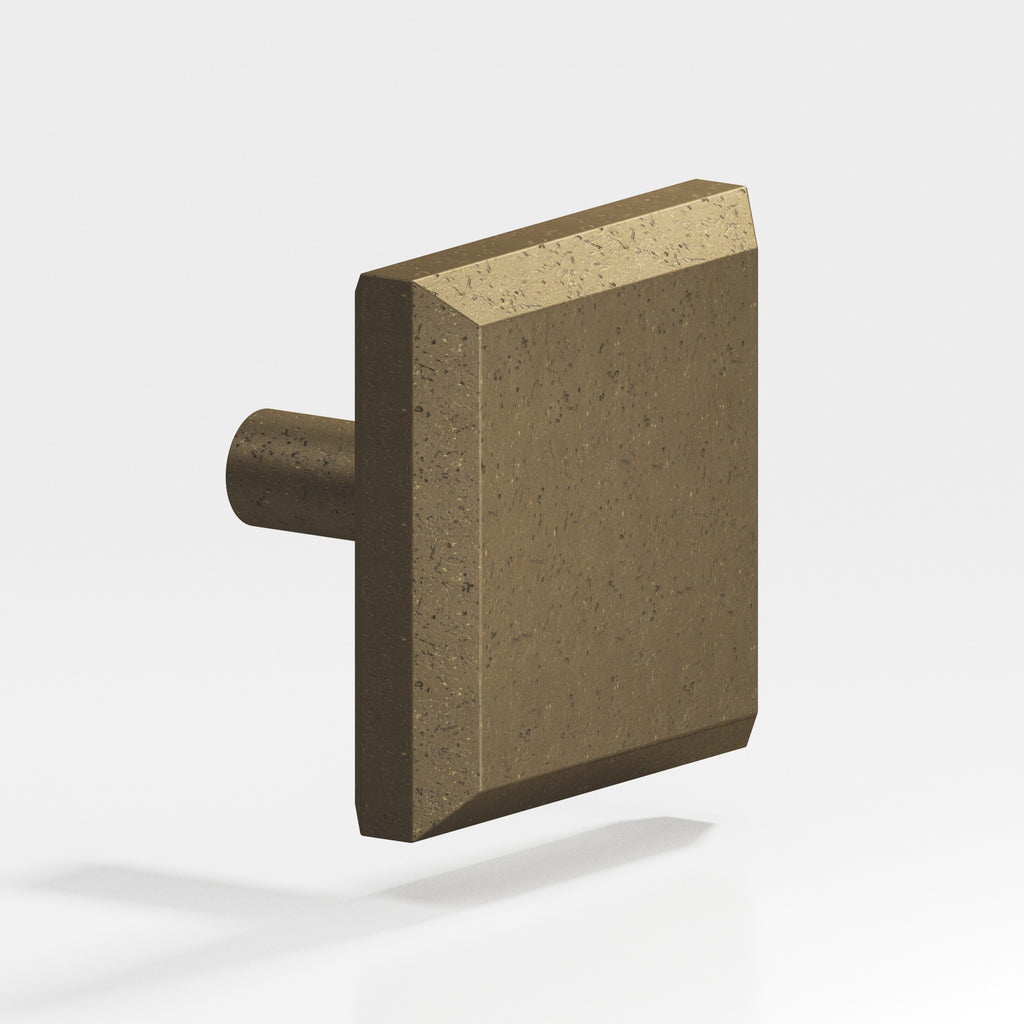 Colonial Bronze Series 126 1.25" Square Beveled Cabinet Knob With Straight Post Distressed Oil Rubbed Bronze / 1.25"