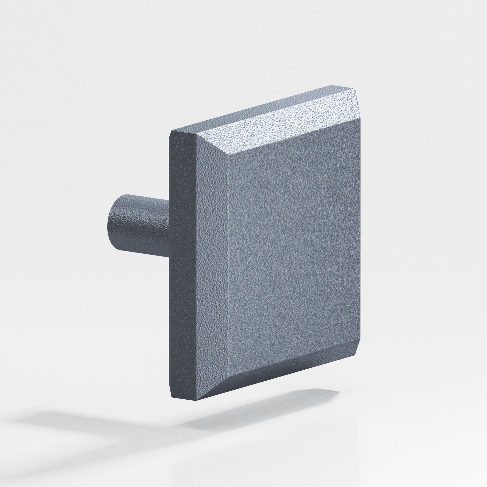 Colonial Bronze Series 126 1.25" Square Beveled Cabinet Knob With Straight Post Frost Chrome™ / 1.25"