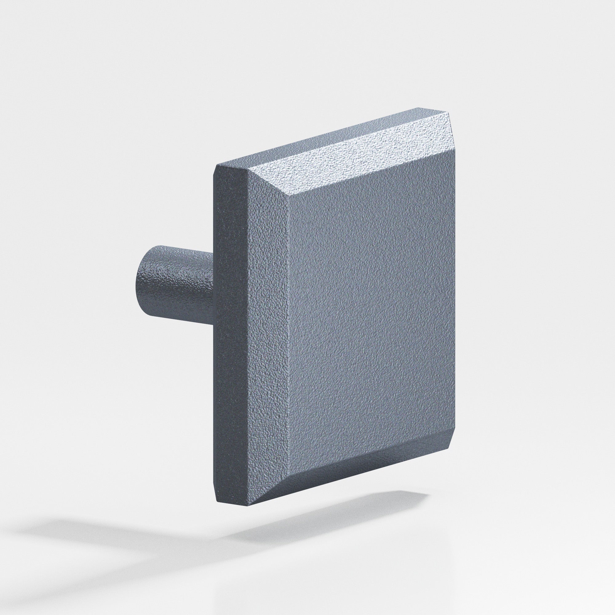 Colonial Bronze Series 126 1.25" Square Beveled Cabinet Knob With Straight Post Frost Chrome™ / 1.25"