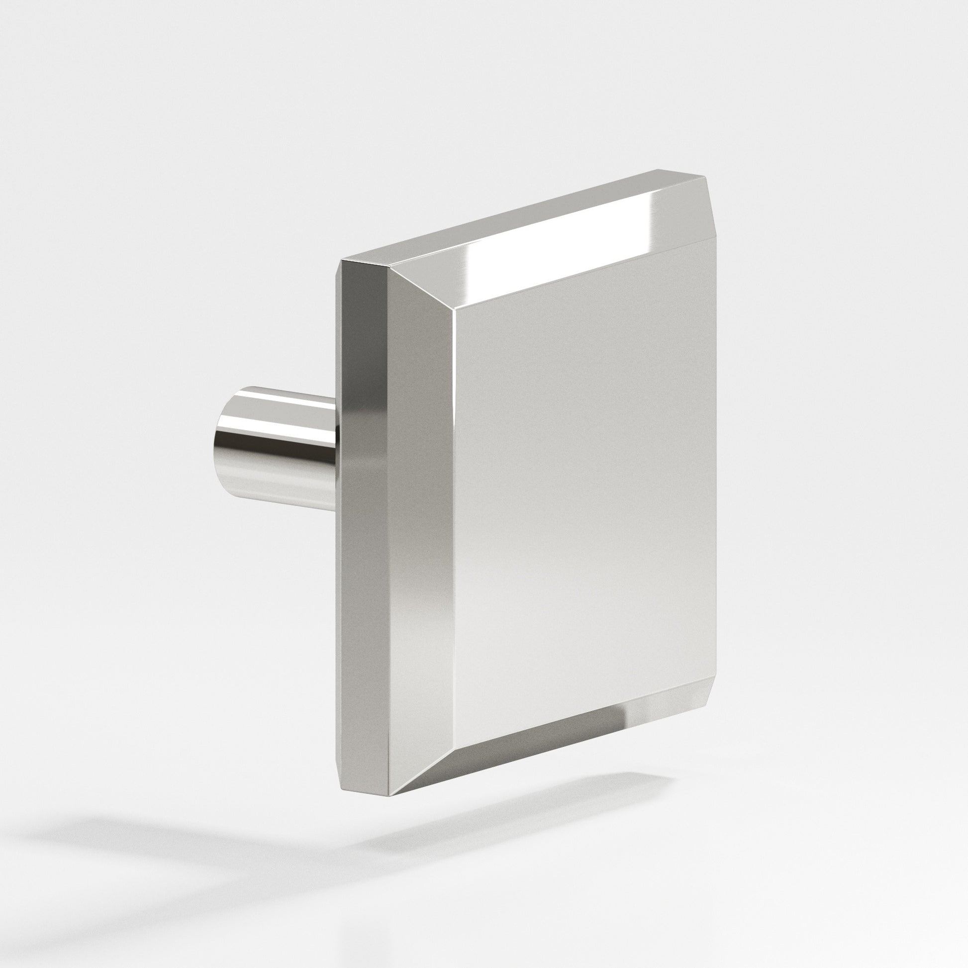 Colonial Bronze Series 127 1.5" Square Beveled Cabinet Knob With Straight Post Polished Nickel / 1.5"