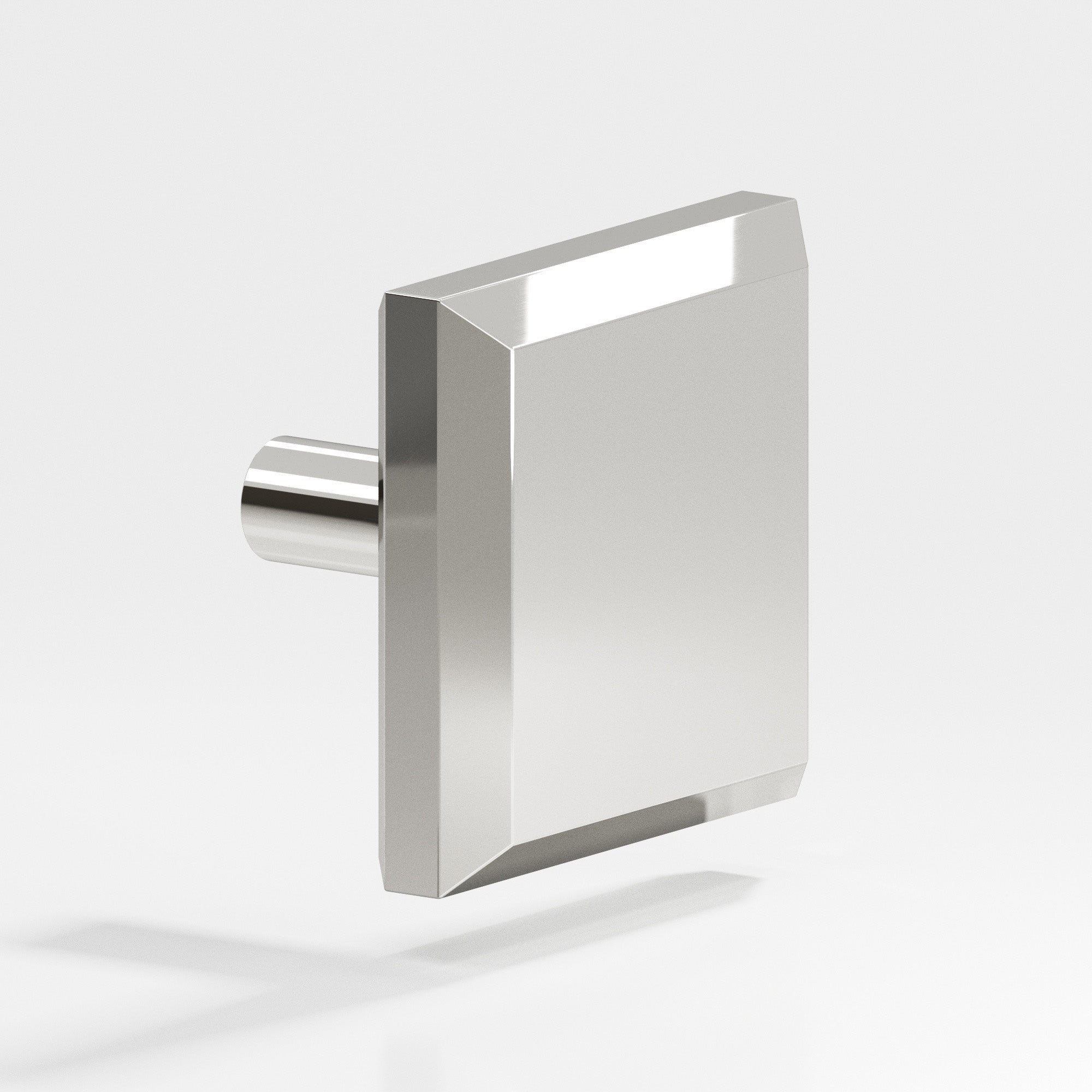 Colonial Bronze Series 127 1.5" Square Beveled Cabinet Knob With Straight Post Polished Nickel / 1.5"