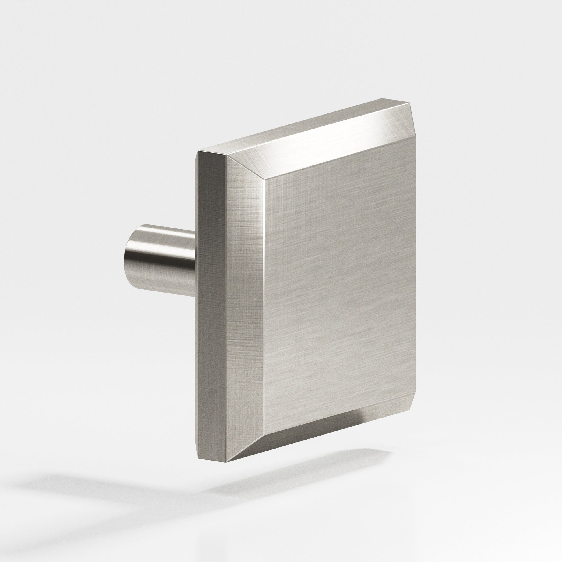 Colonial Bronze Series 126 1.25" Square Beveled Cabinet Knob With Straight Post Satin Nickel / 1.25"