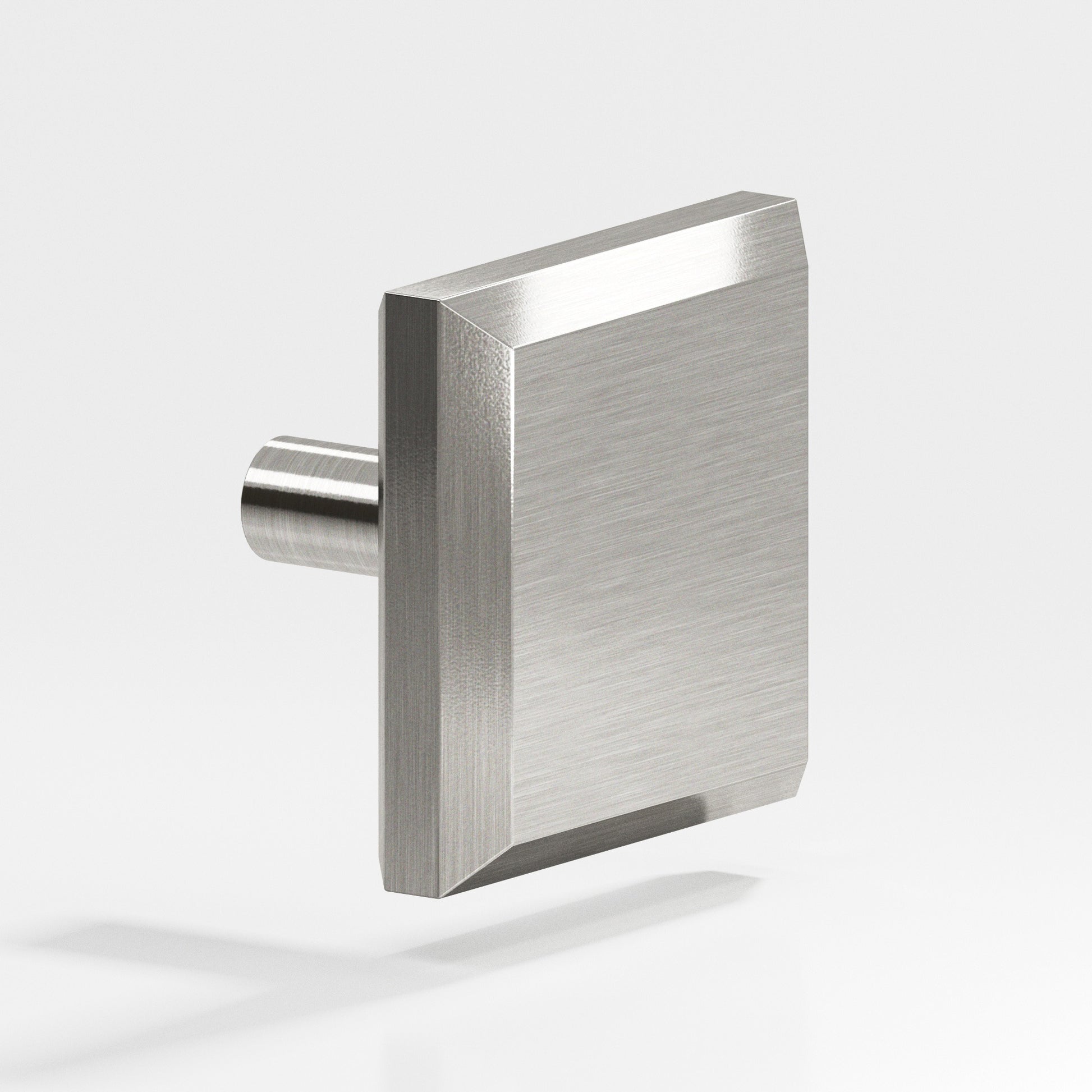 Colonial Bronze Series 126 1.25" Square Beveled Cabinet Knob With Straight Post Nickel Stainless / 1.25"