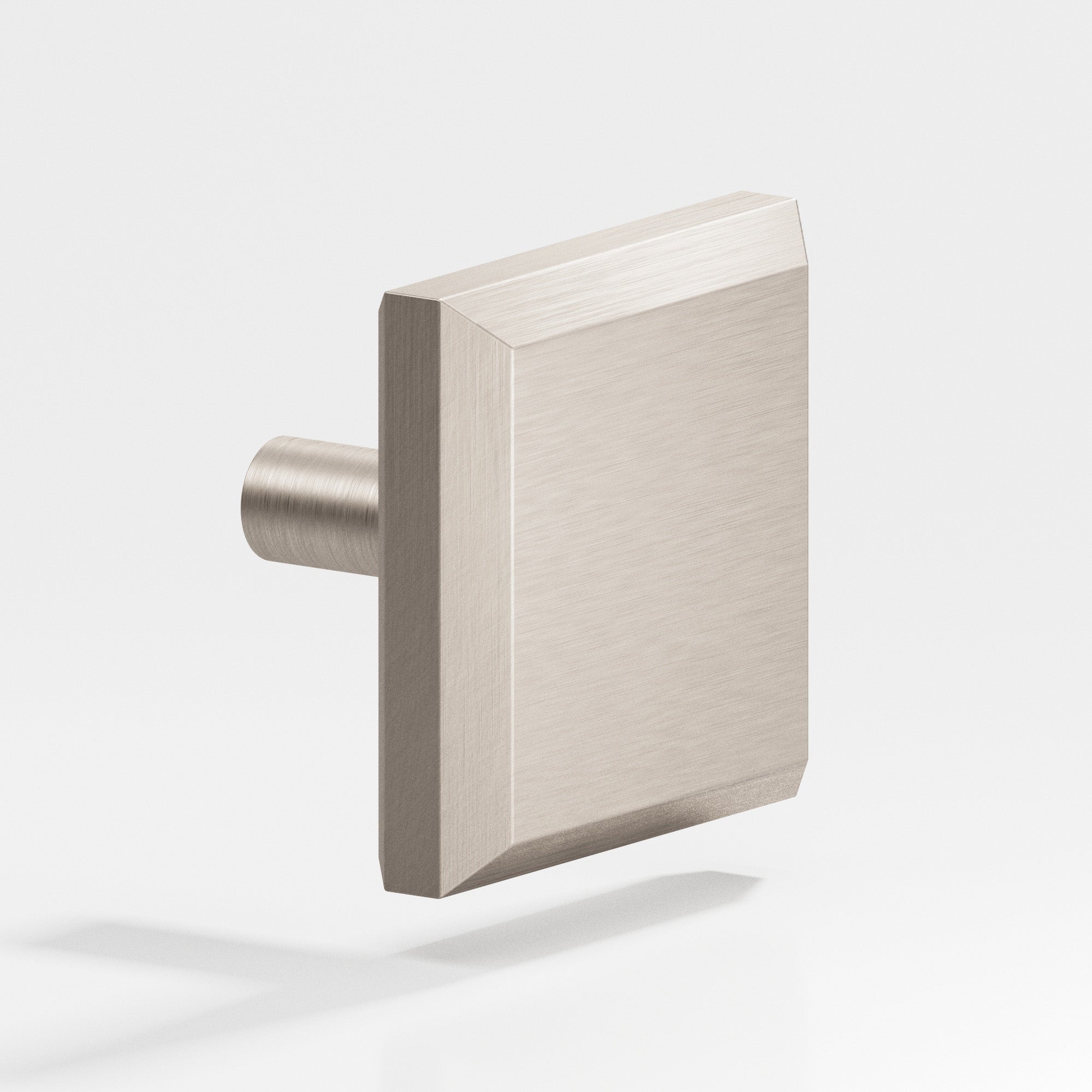 Colonial Bronze Series 127 1.5" Square Beveled Cabinet Knob With Straight Post Matte Satin Nickel / 1.5"