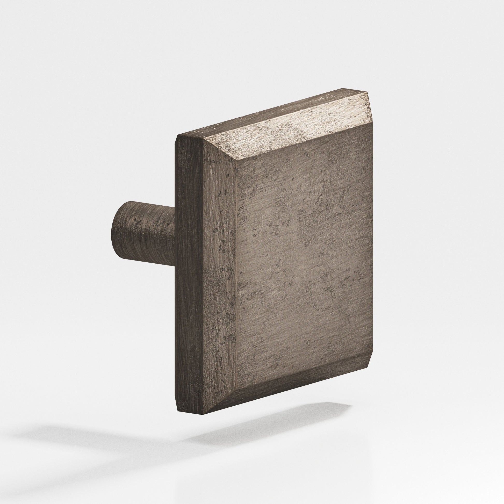 Colonial Bronze Series 126 1.25" Square Beveled Cabinet Knob With Straight Post Distressed Pewter / 1.25"