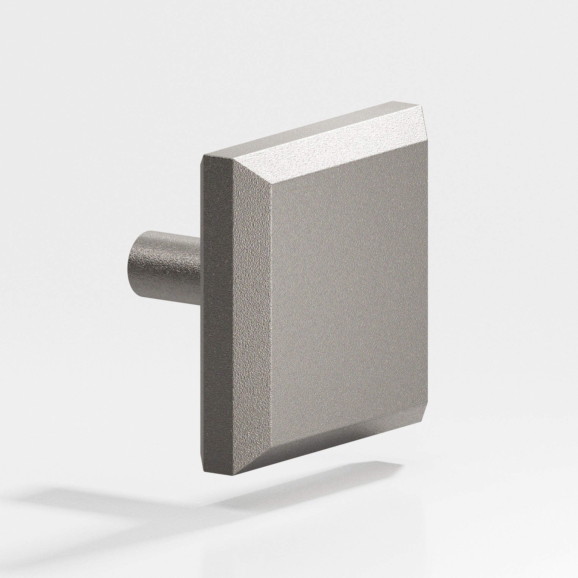 Colonial Bronze Series 126 1.25" Square Beveled Cabinet Knob With Straight Post Frost Nickel™ / 1.25"