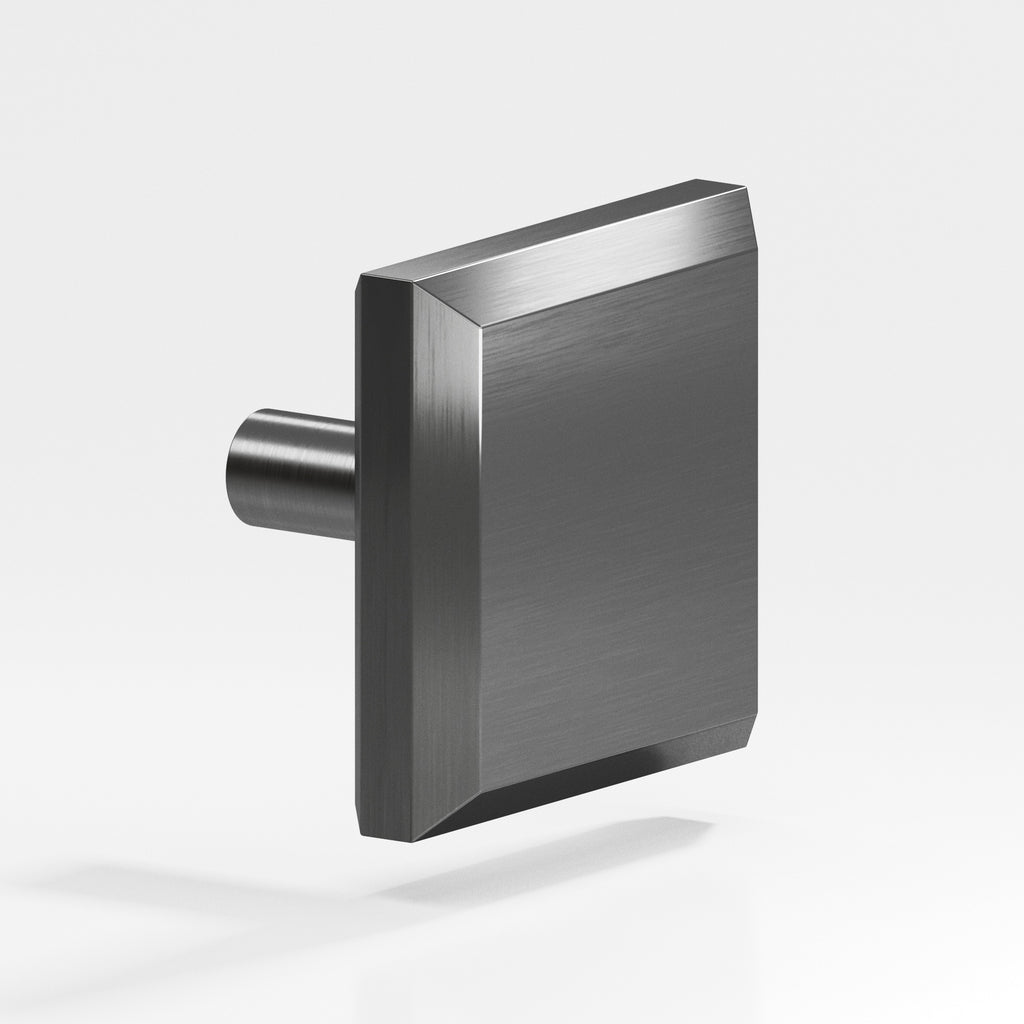 Colonial Bronze Series 126 1.25" Square Beveled Cabinet Knob With Straight Post Graphite / 1.25"