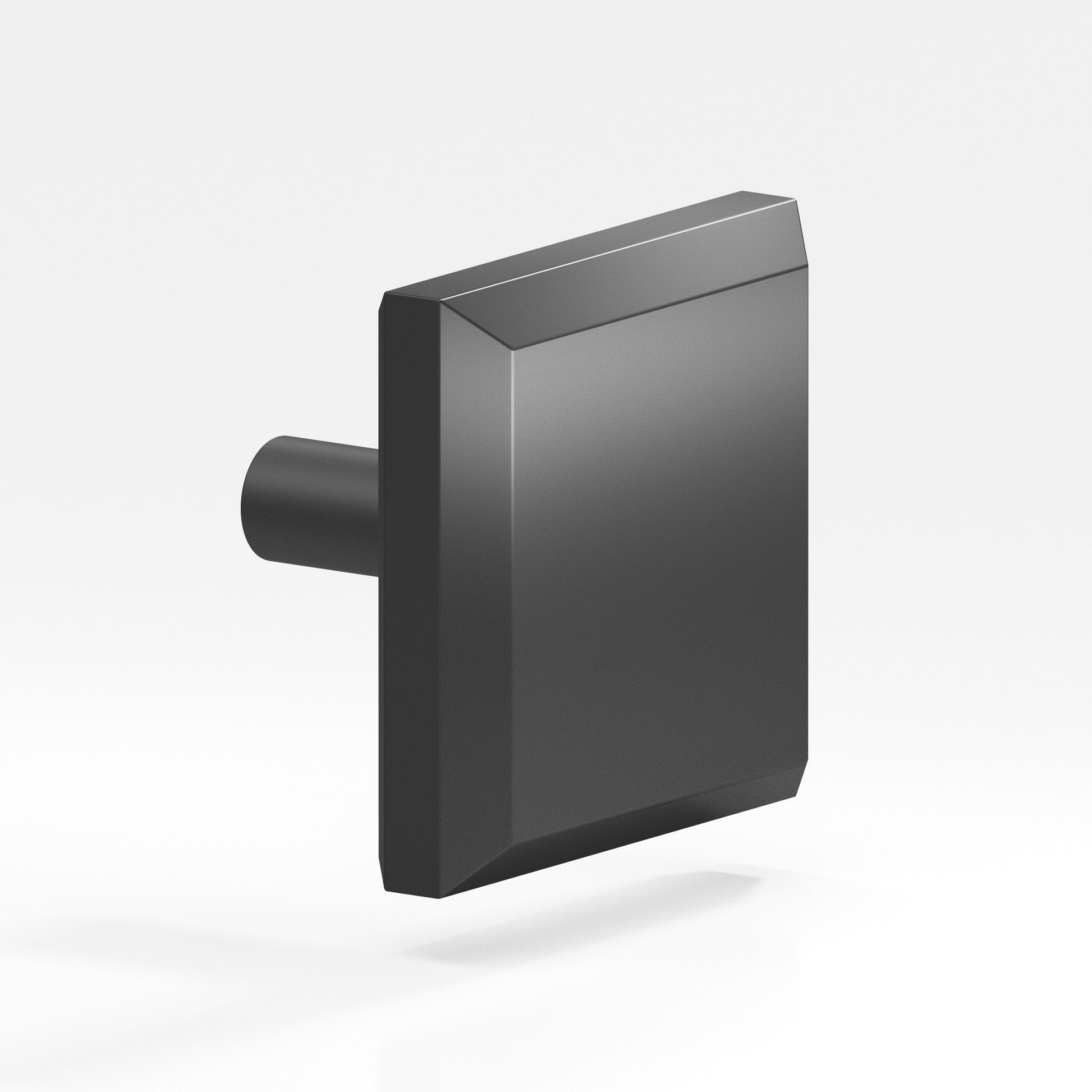 Colonial Bronze Series 126 1.25" Square Beveled Cabinet Knob With Straight Post Matte Graphite / 1.25"