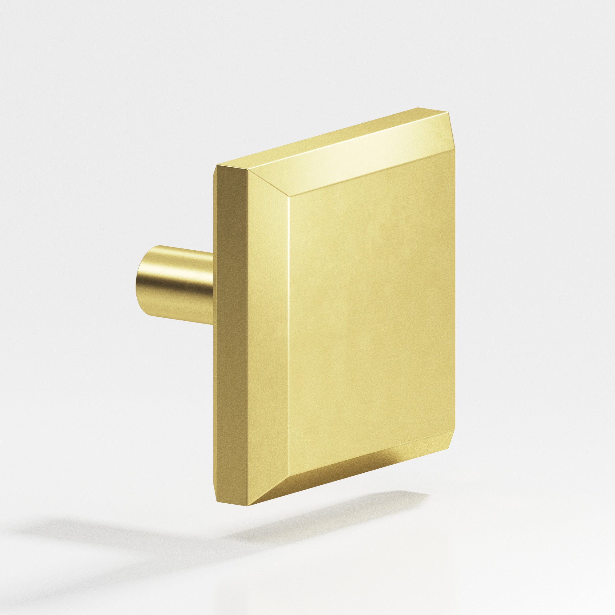 Colonial Bronze Series 126 1.25" Square Beveled Cabinet Knob With Straight Post Matte Satin Brass / 1.25"