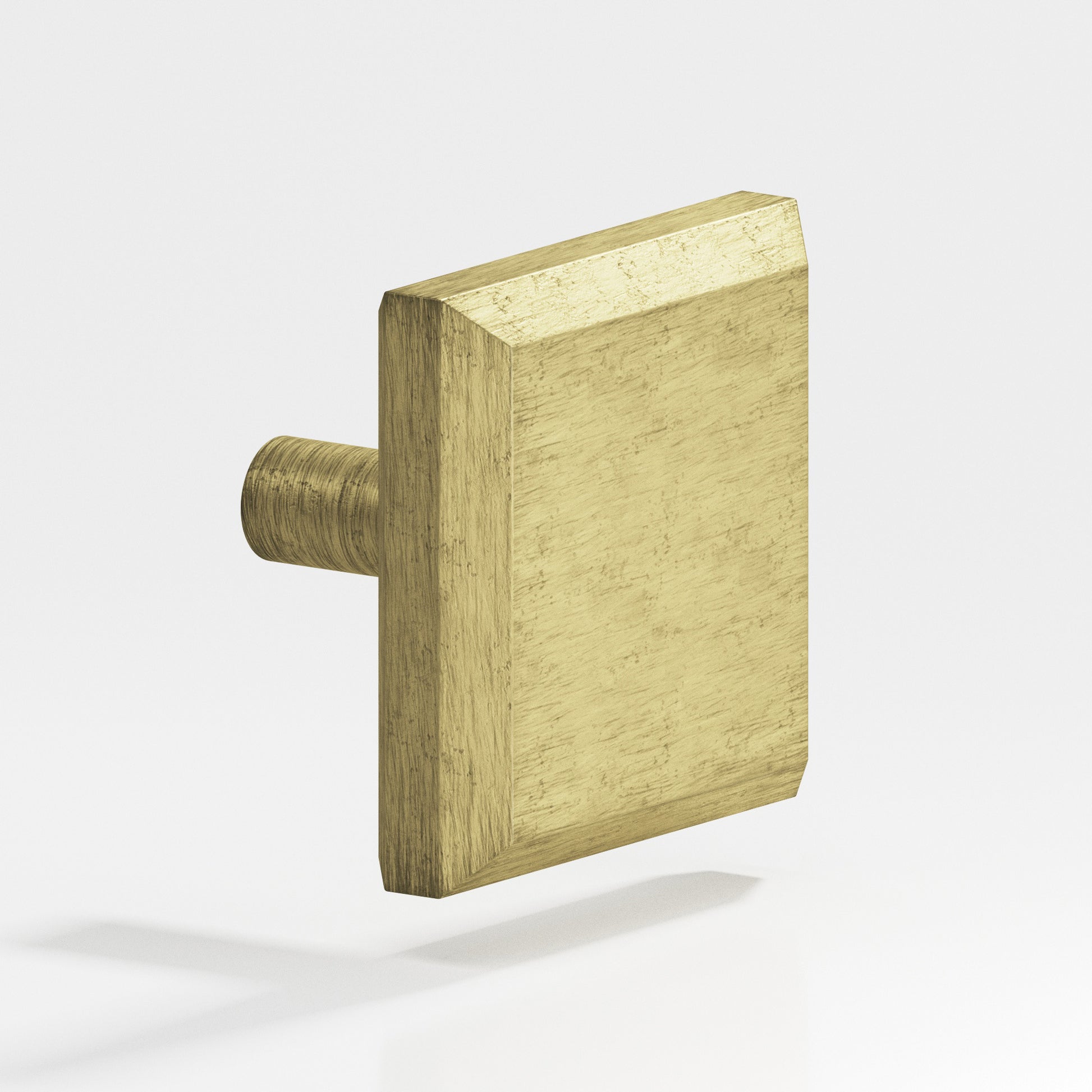 Colonial Bronze Series 126 1.25" Square Beveled Cabinet Knob With Straight Post Distressed Antique Brass / 1.25"