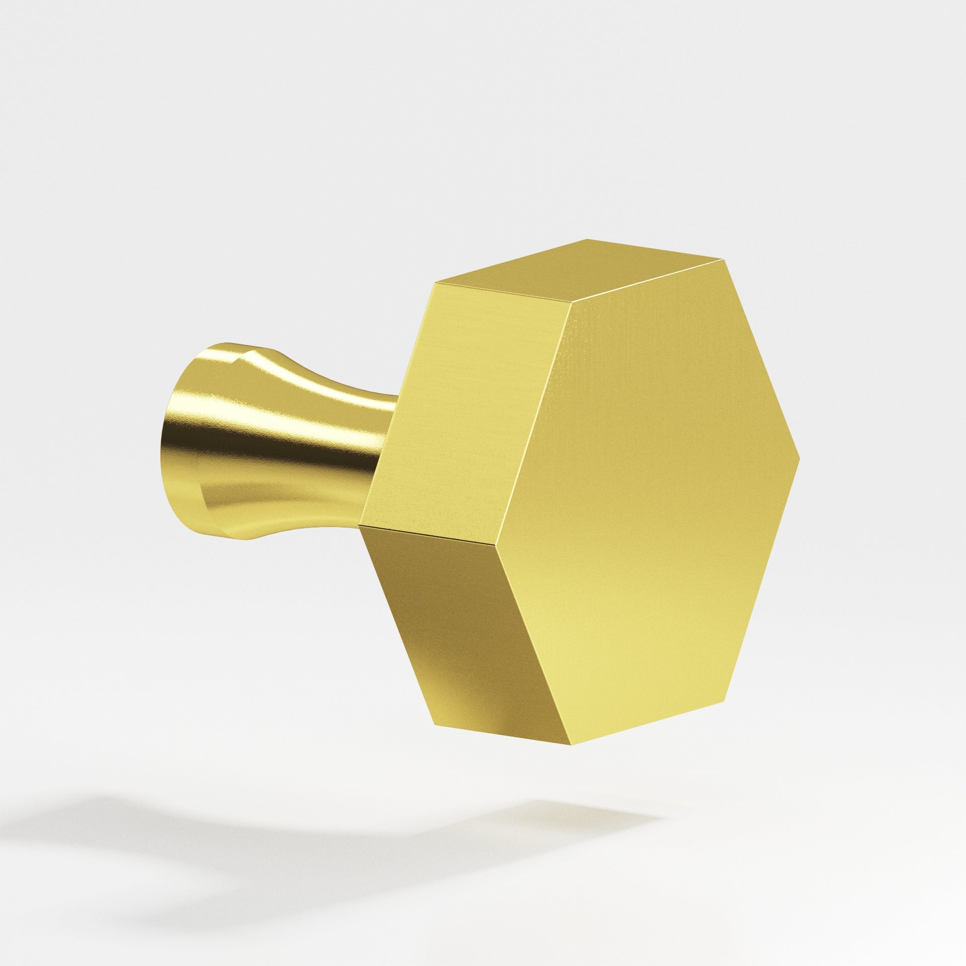 Colonial Bronze Series 132 1.5" Hexagonal Cabinet Knob With Flared Post French Gold / 1.5"