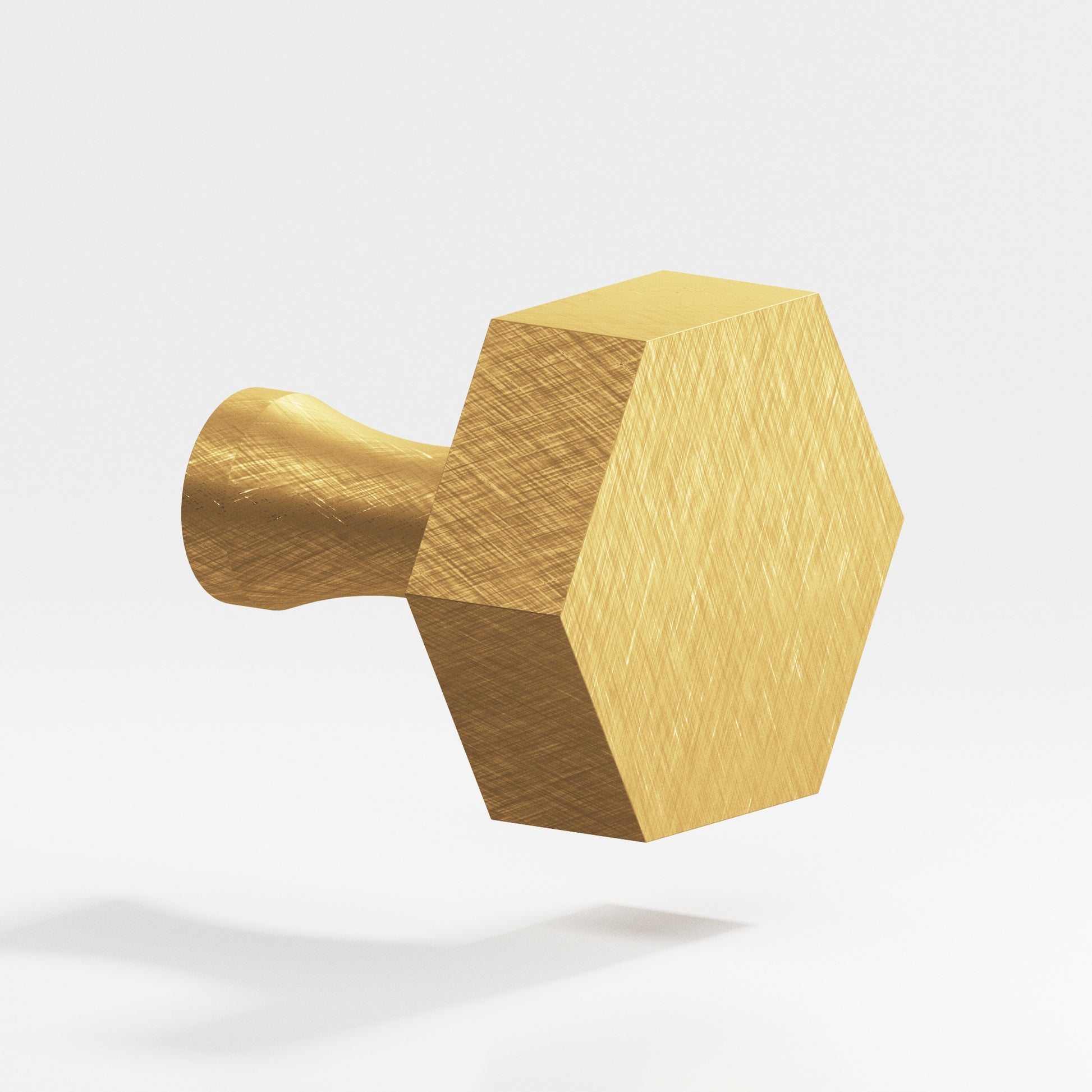 Colonial Bronze Series 130 1" Hexagonal Cabinet Knob With Flared Post Weathered Brass / 1"