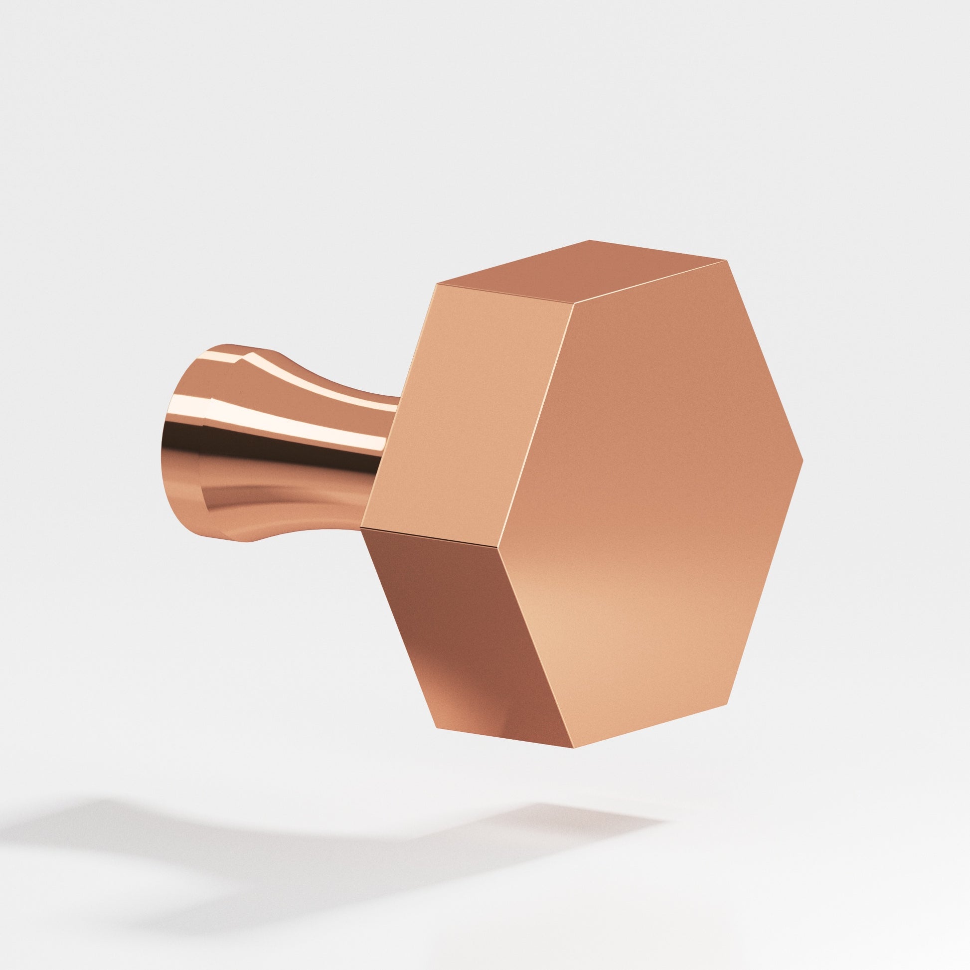 Colonial Bronze Series 130 1" Hexagonal Cabinet Knob With Flared Post Polished Copper / 1"