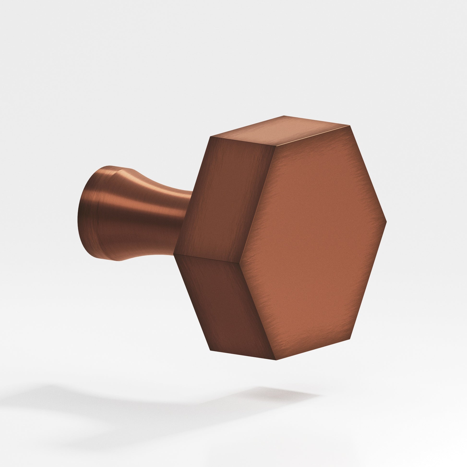 Colonial Bronze Series 130 1" Hexagonal Cabinet Knob With Flared Post Matte Antique Copper / 1"