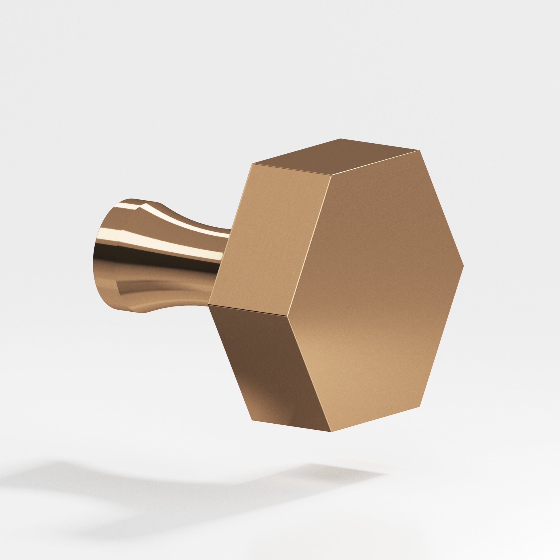 Colonial Bronze Series 132 1.5" Hexagonal Cabinet Knob With Flared Post Polished Bronze / 1.5"