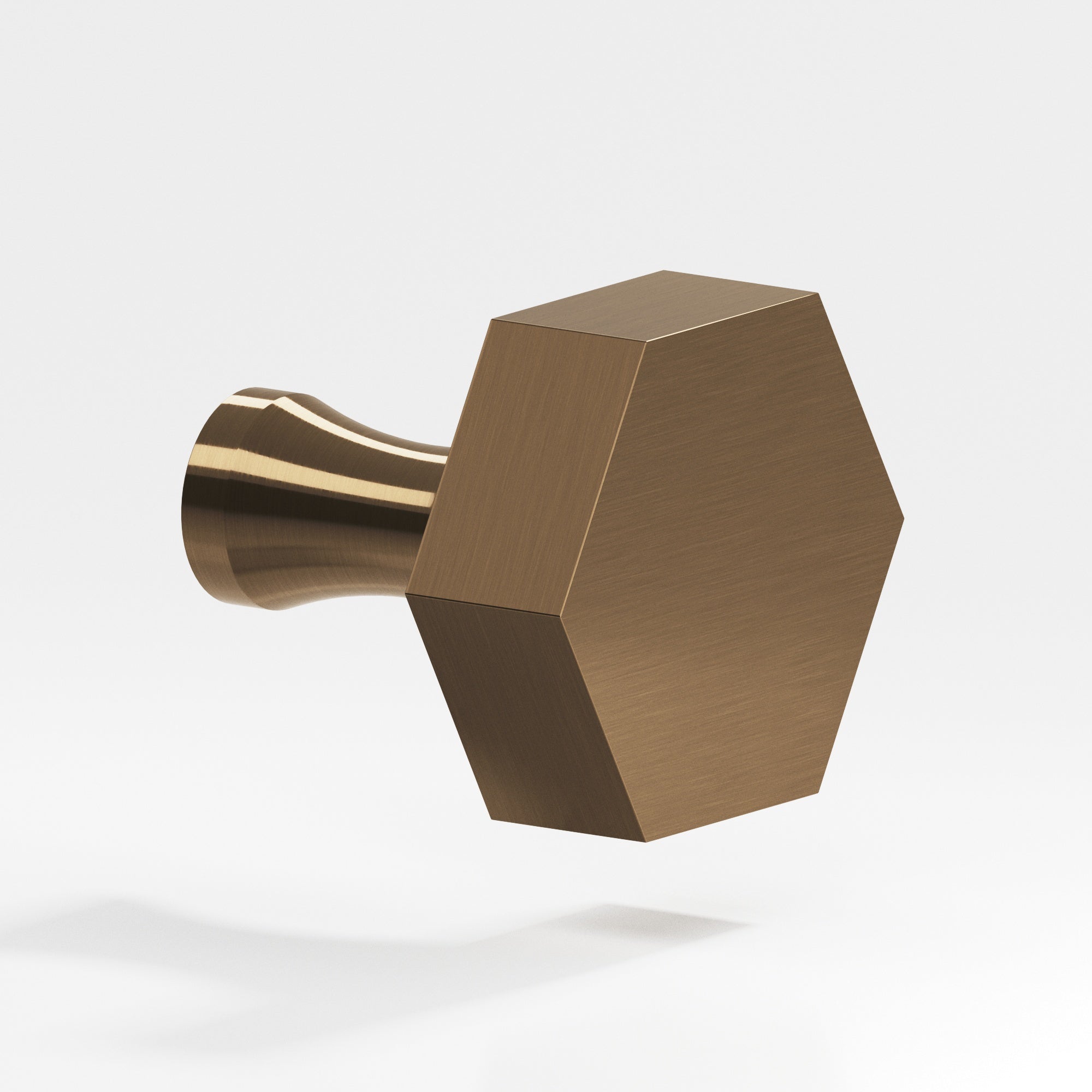 Colonial Bronze Series 130 1" Hexagonal Cabinet Knob With Flared Post Light Statuary Bronze / 1"