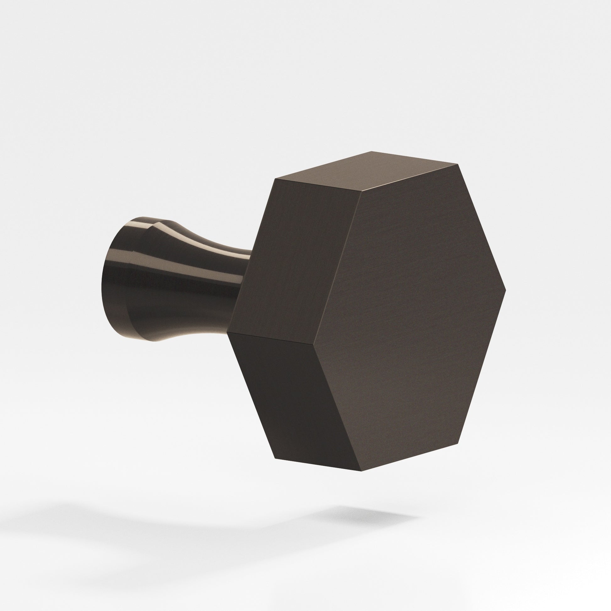 Colonial Bronze Series 130 1" Hexagonal Cabinet Knob With Flared Post Dark Statuary Bronze / 1"