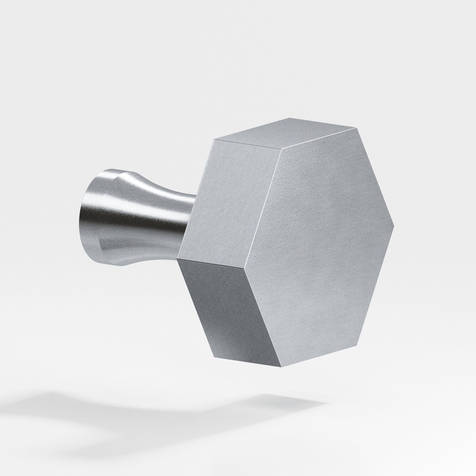 Colonial Bronze Series 130 1" Hexagonal Cabinet Knob With Flared Post Satin Chrome / 1"