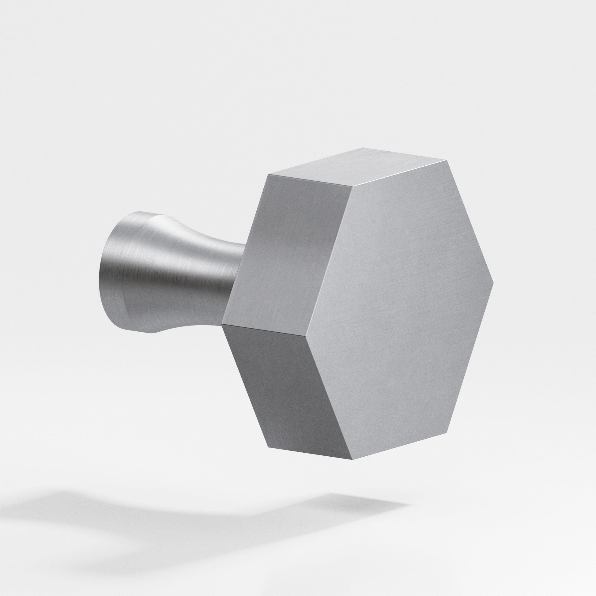 Colonial Bronze Series 130 1" Hexagonal Cabinet Knob With Flared Post Matte Satin Chrome / 1"