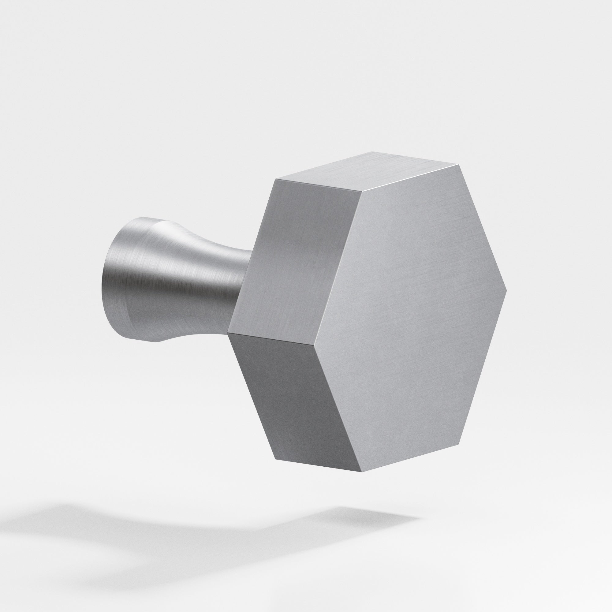 Colonial Bronze Series 130 1" Hexagonal Cabinet Knob With Flared Post Matte Satin Chrome / 1"