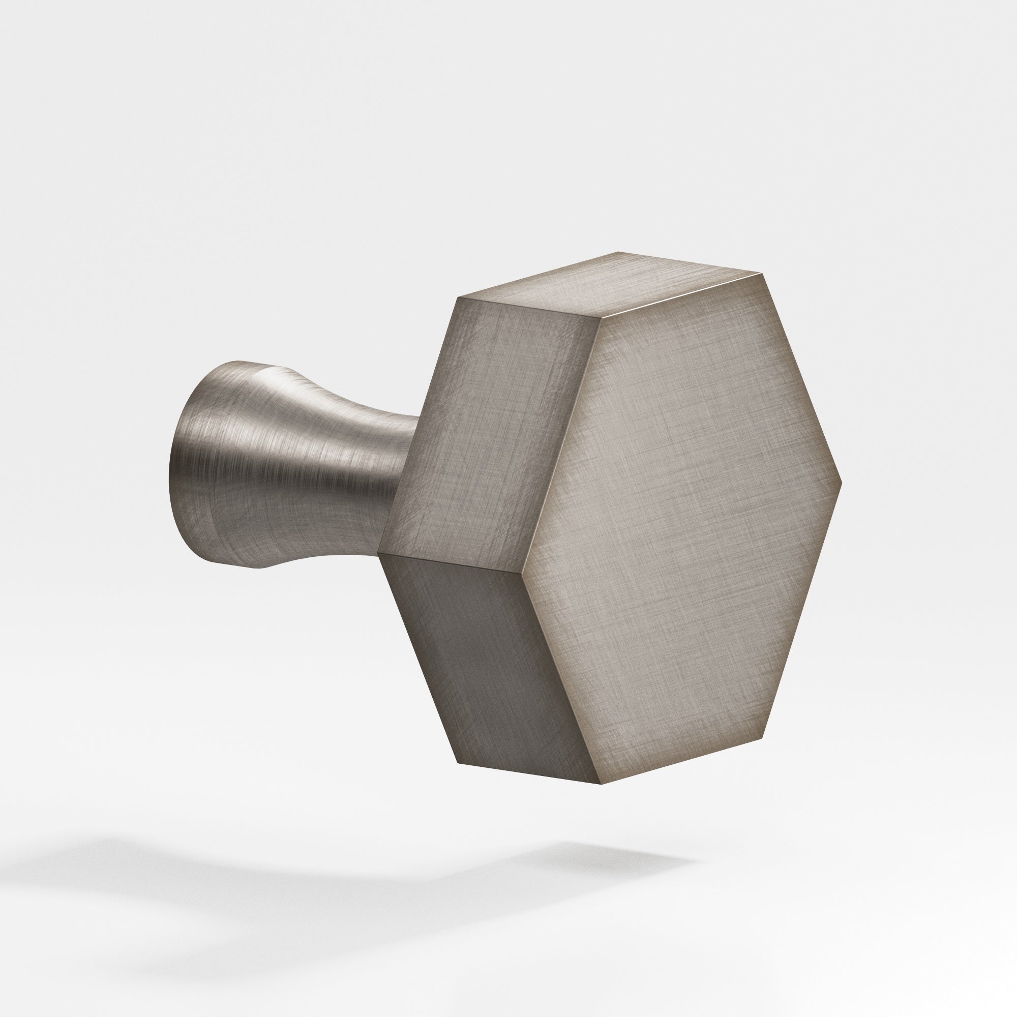 Colonial Bronze Series 130 1" Hexagonal Cabinet Knob With Flared Post Pewter / 1"