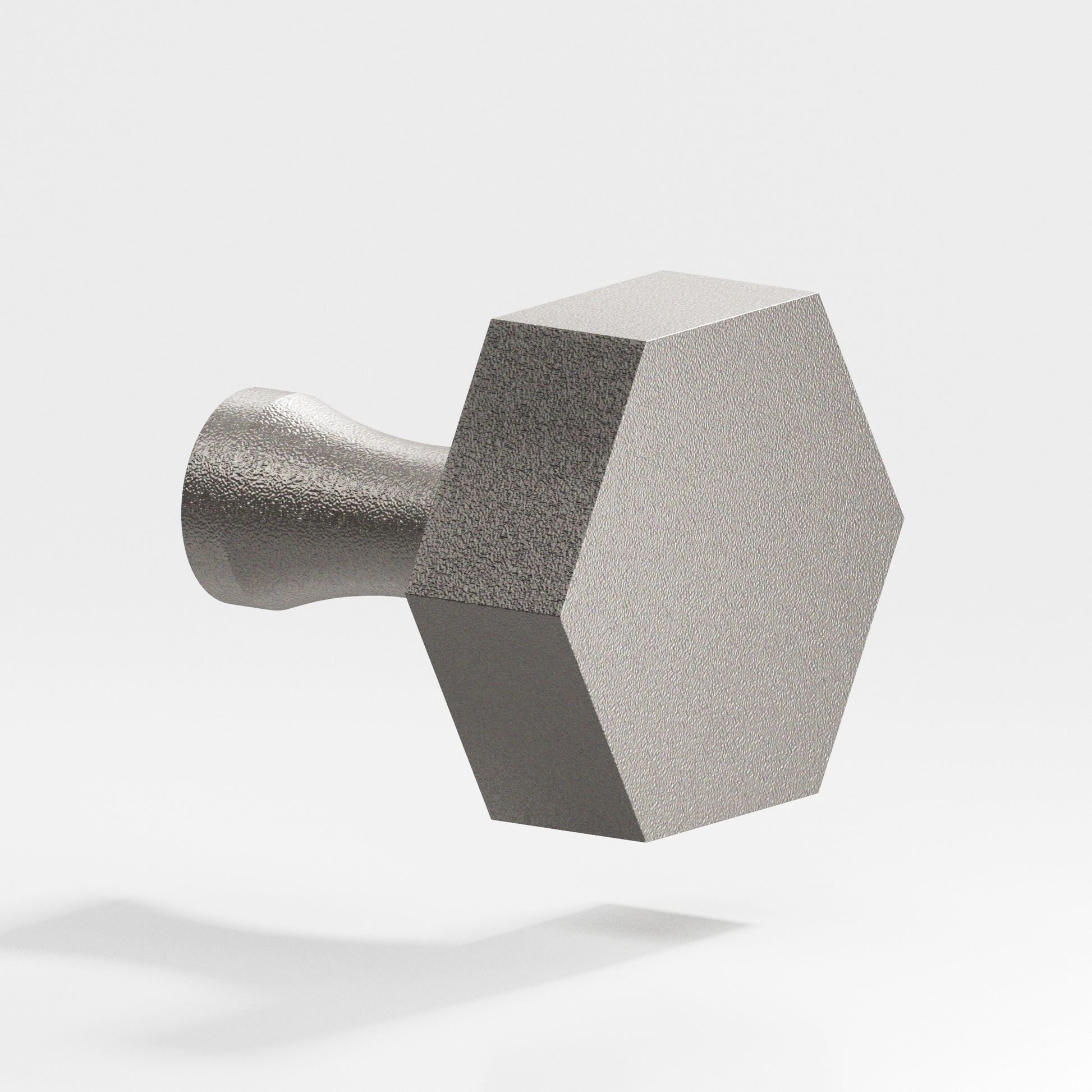 Colonial Bronze Series 132 1.5" Hexagonal Cabinet Knob With Flared Post Frost Nickel™ / 1.5"