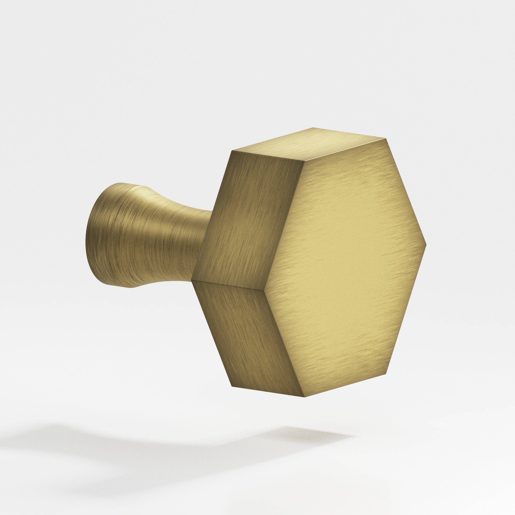 Colonial Bronze Series 130 1" Hexagonal Cabinet Knob With Flared Post Matte Antique Satin Brass / 1"