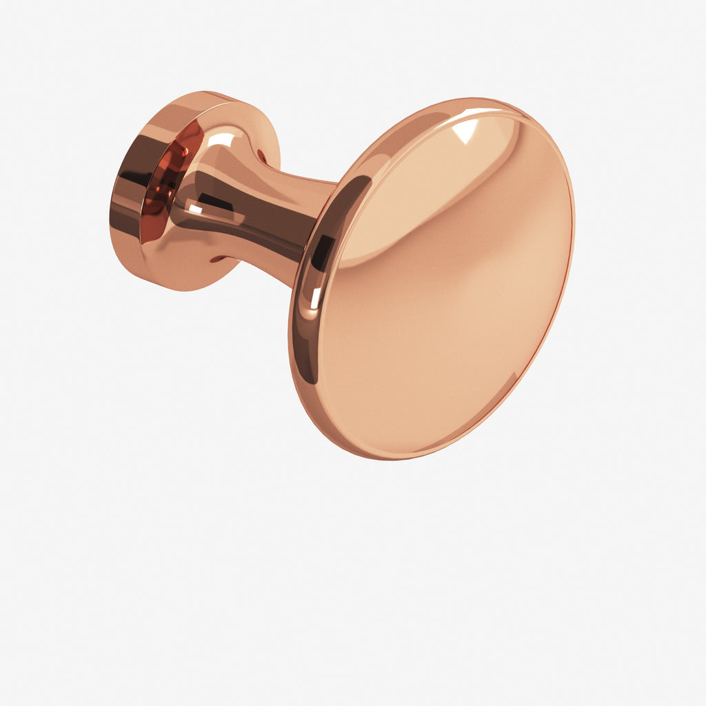 Colonial Bronze Series 140 1.375" Round Cabinet Knob Back-To-Back Shower Kit Polished Copper / 1.375"