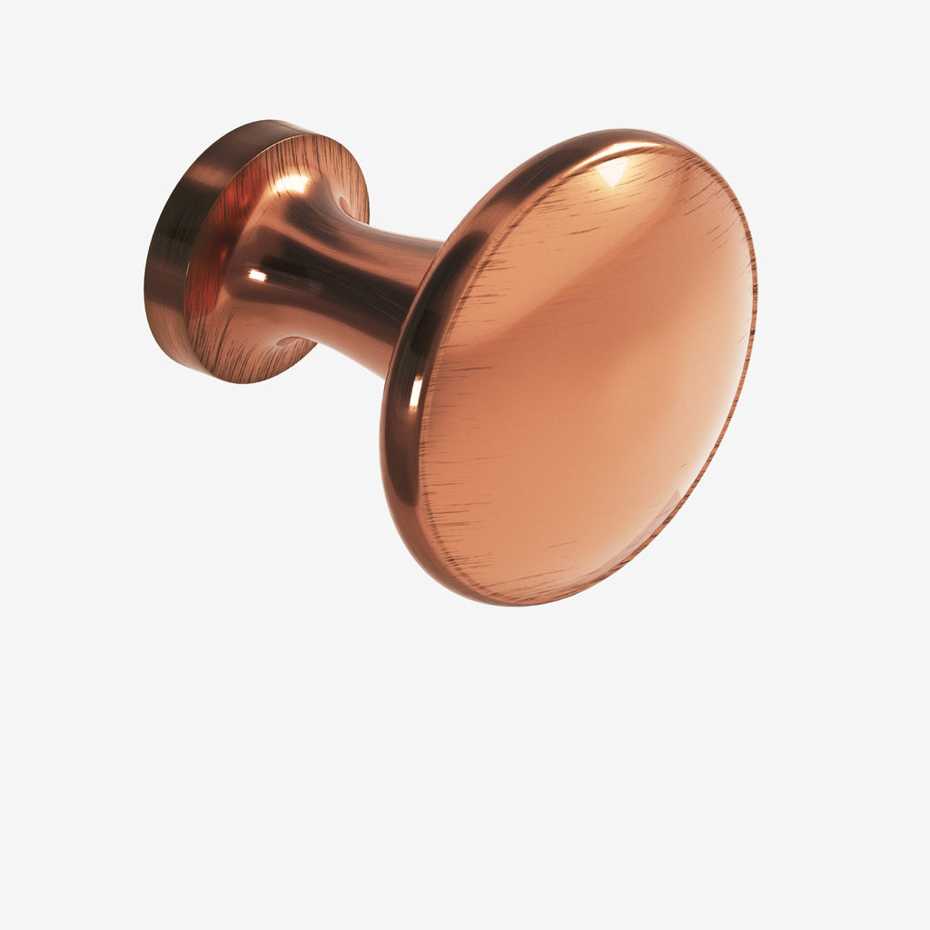 Colonial Bronze Series 140 1.375" Round Cabinet Knob Back-To-Back Shower Kit Antique Copper / 1.375"