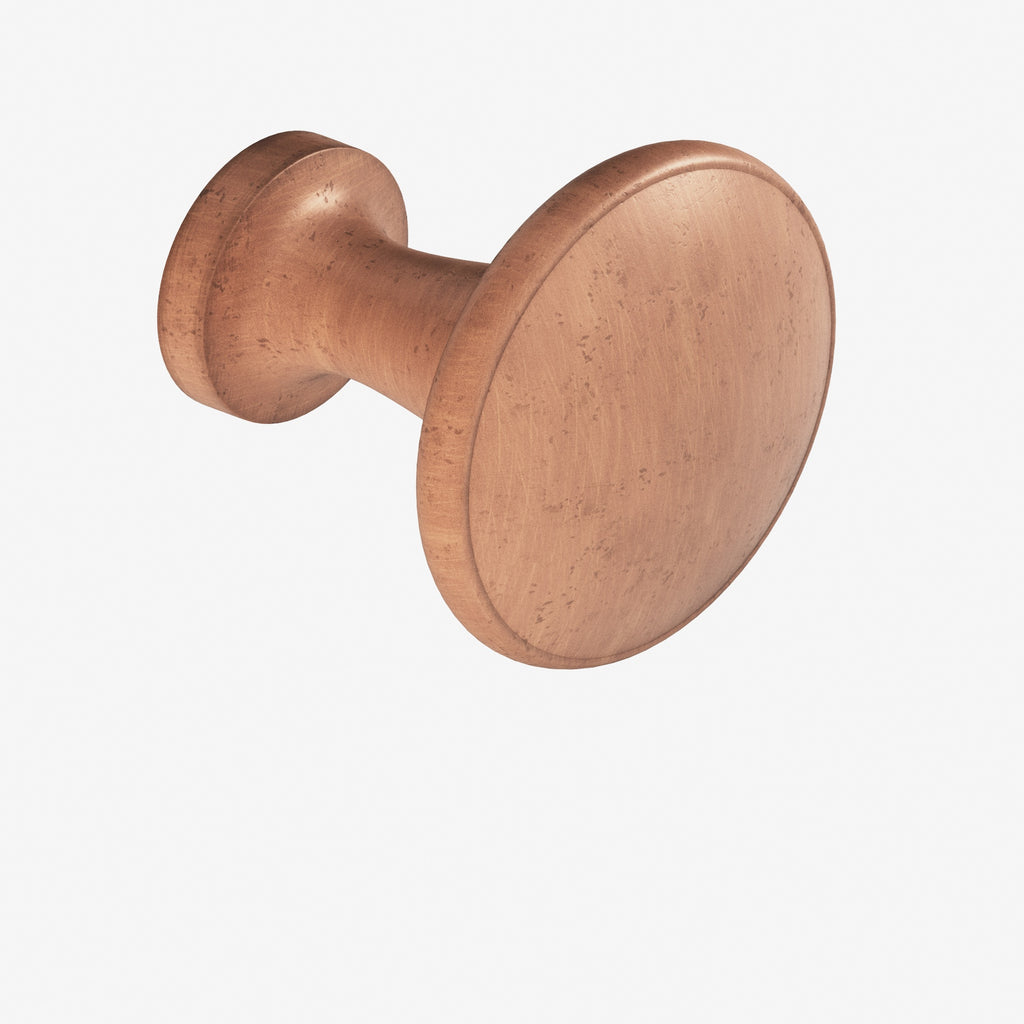 Colonial Bronze Series 140 1.375" Round Cabinet Knob Back-To-Back Shower Kit Distressed Antique Copper / 1.375"